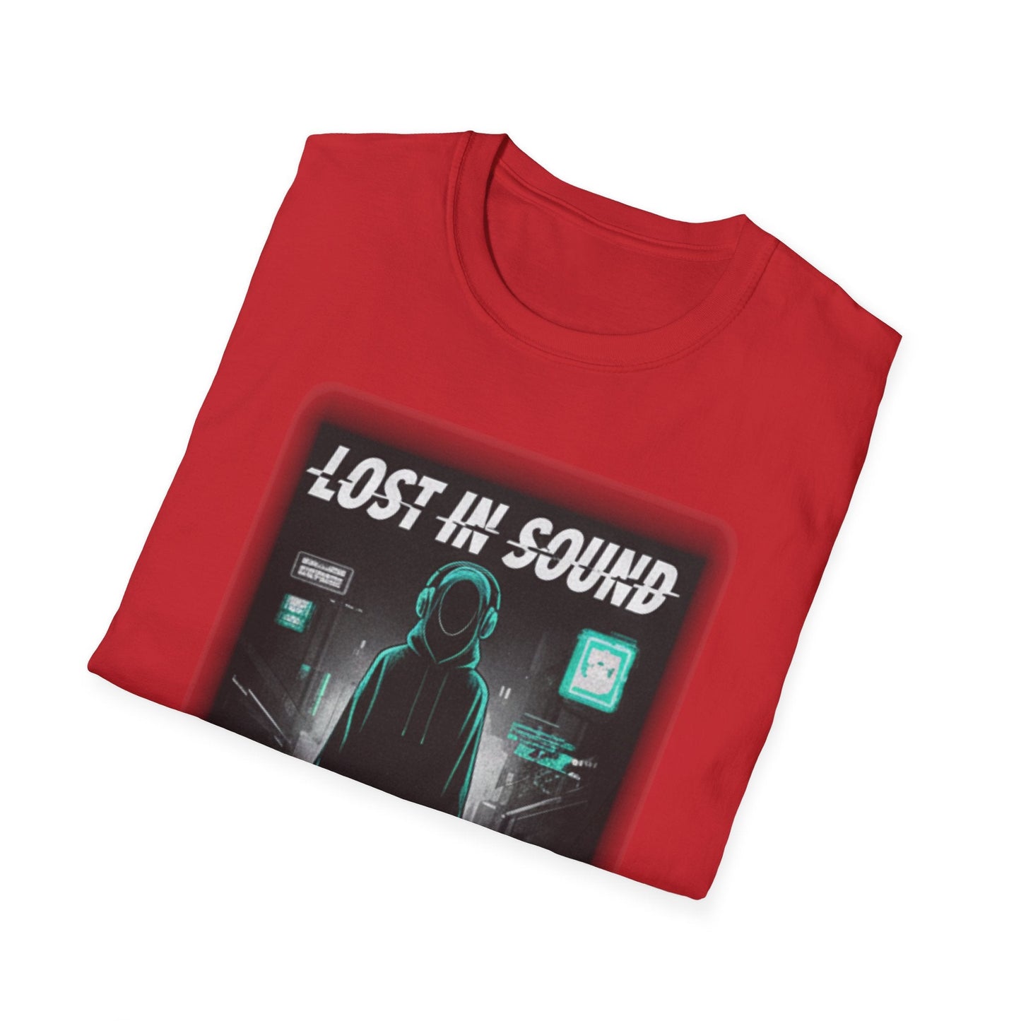 Lost in Sound Graphic Tee — Neon Cyberpunk Music Shirt - That Should Be on a T-Shirt