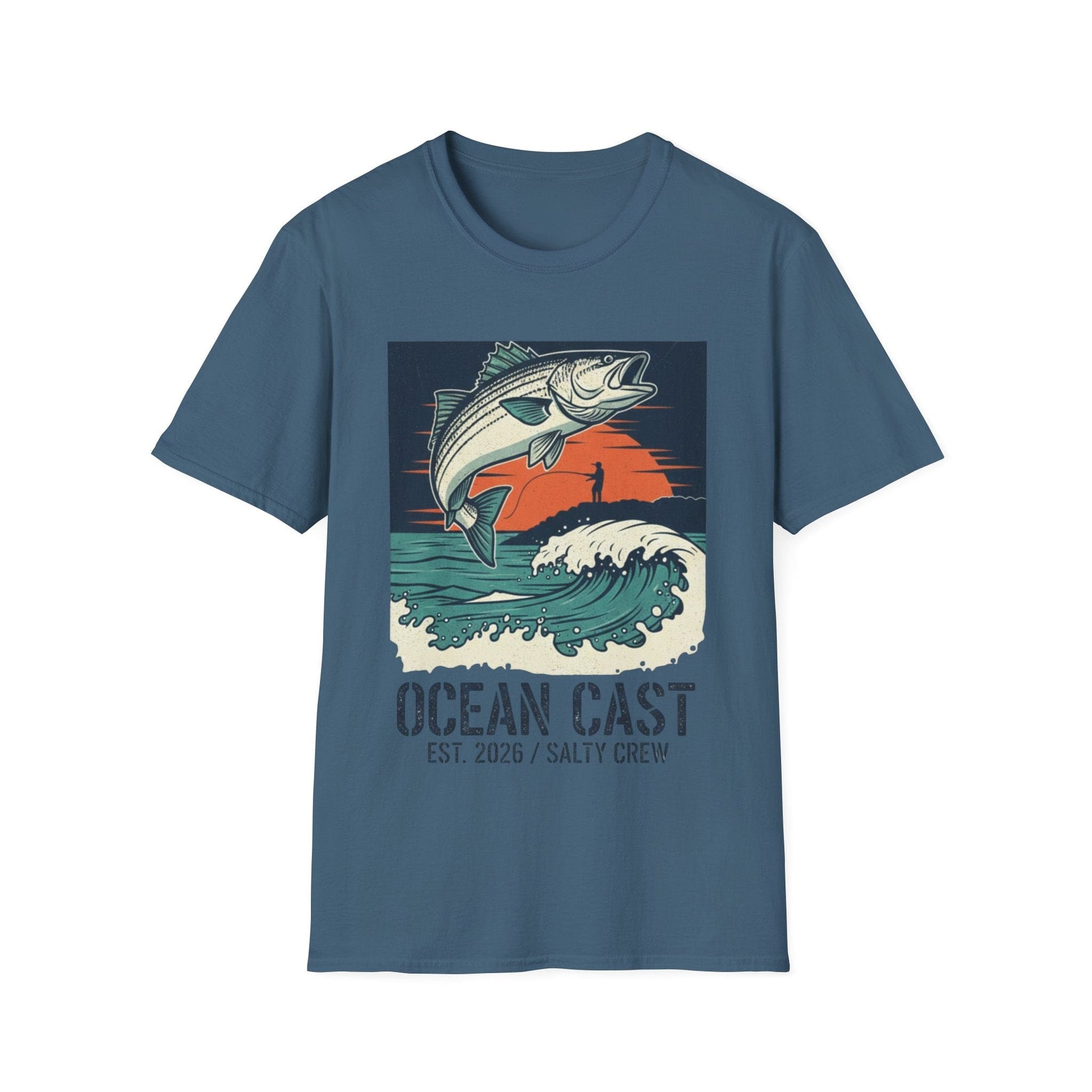 Salty Crew "Ocean Cast" Graphic Tee – Vintage Surf & Turf Style - That Should Be on a T-Shirt