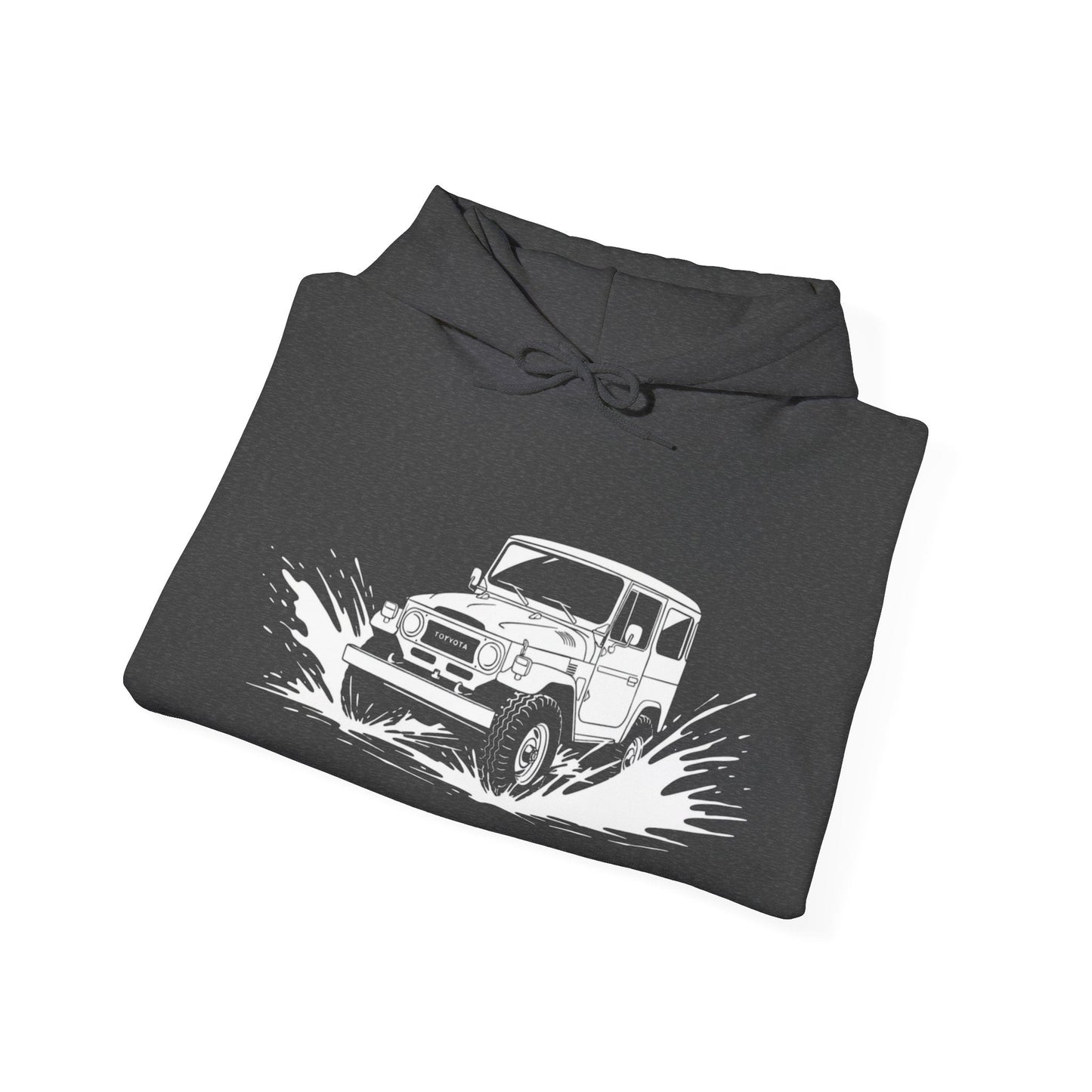 Classic 4x4 Off-Road Adventure Pullover Hoodie | Vintage Landcruiser & Sleeve Print - That Should Be on a T-Shirt