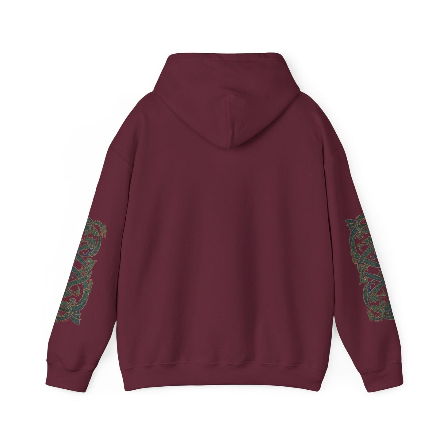 Celtic Dragon Emblem Hoodie – with Full Sleeve Detail
