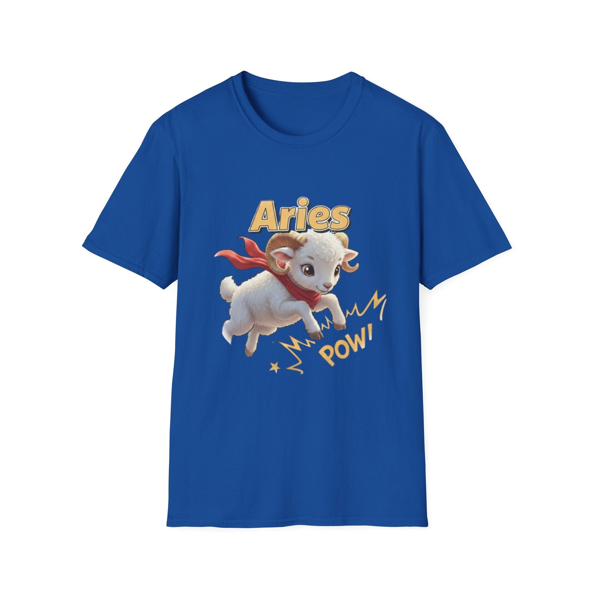 Aries Zodiac T-Shirt — Cute Superhero Ram ‘Pow!’ Graphic Tee - That Should Be on a T-Shirt