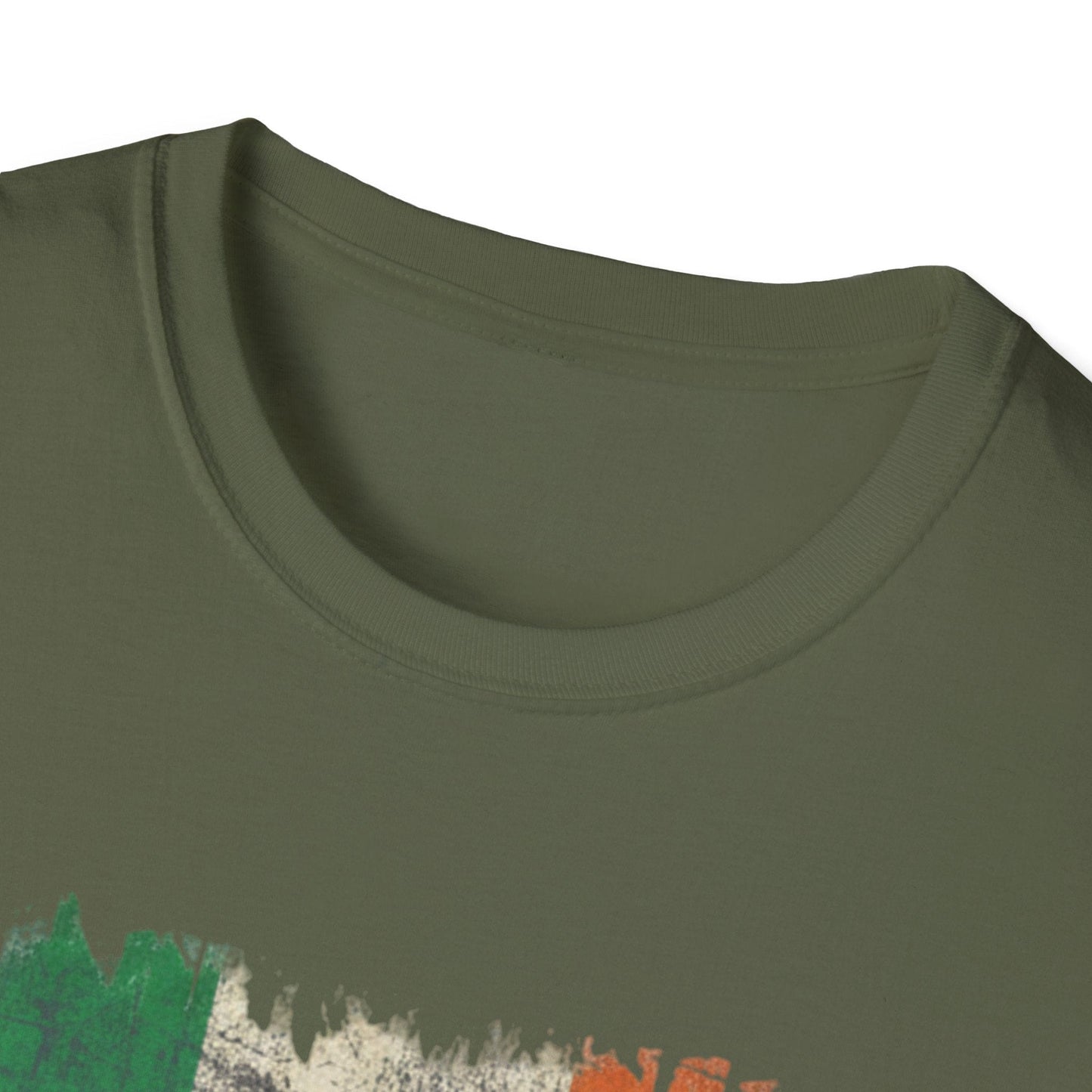 Irish Wolf Misneach & Neart T-Shirt - Distressed Ireland Flag Graphic Tee
Product Description