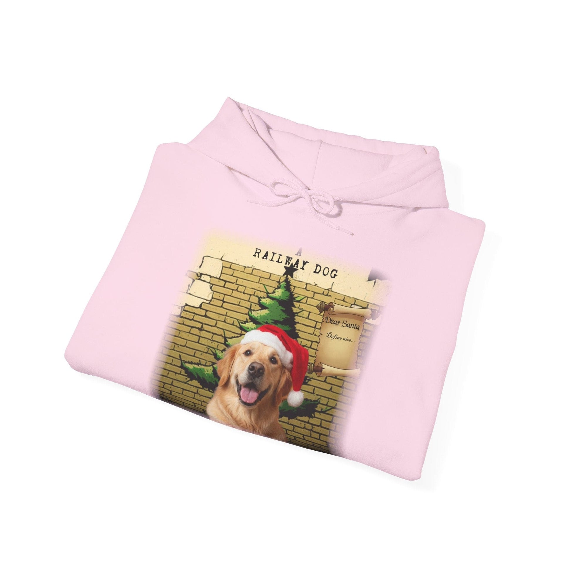 A Railway Dog Dear Santa Hoodie - Vintage Christmas Hoodie - Holiday Pullover - Festive Gift - That Should Be on a T-Shirt