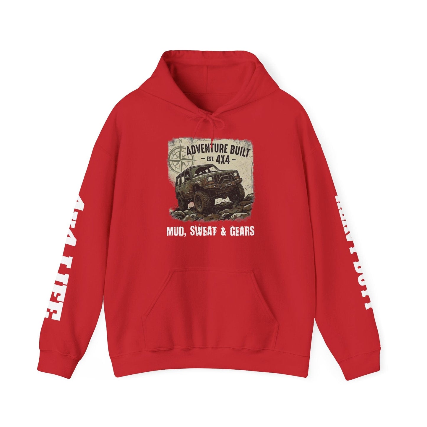 Adventure Built 4x4 Hoodie | "Mud, Sweat & Gears" Off-Road Fleece