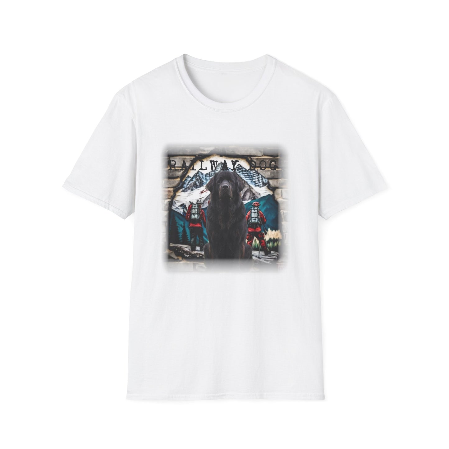 Newfoundland Railway Dog Tshirt | Gentle Giant Train Tee | Newfie Lover Gift