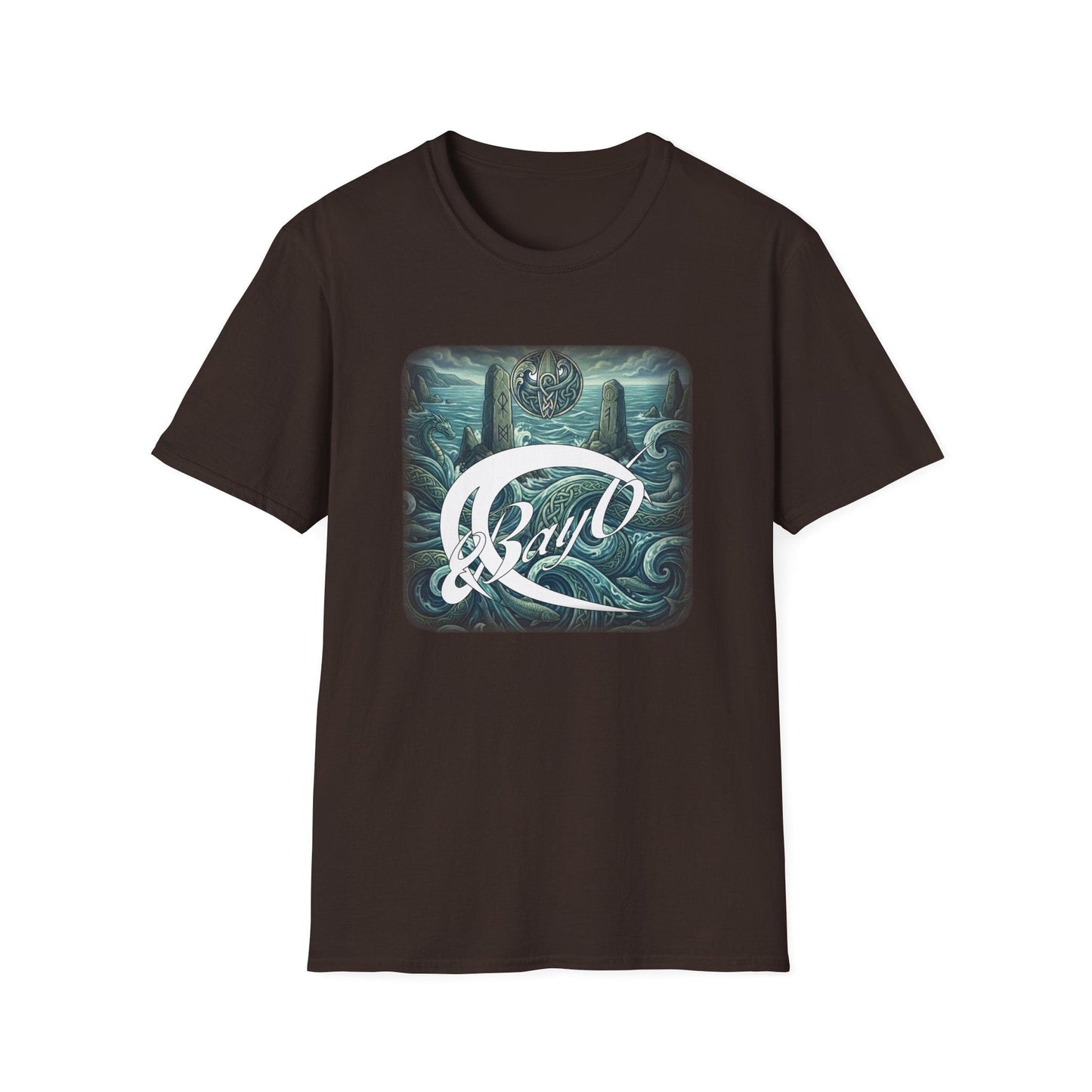 Bay6 "Mythic Coast" Celtic Runic Stones & Sea Serpent Tee
