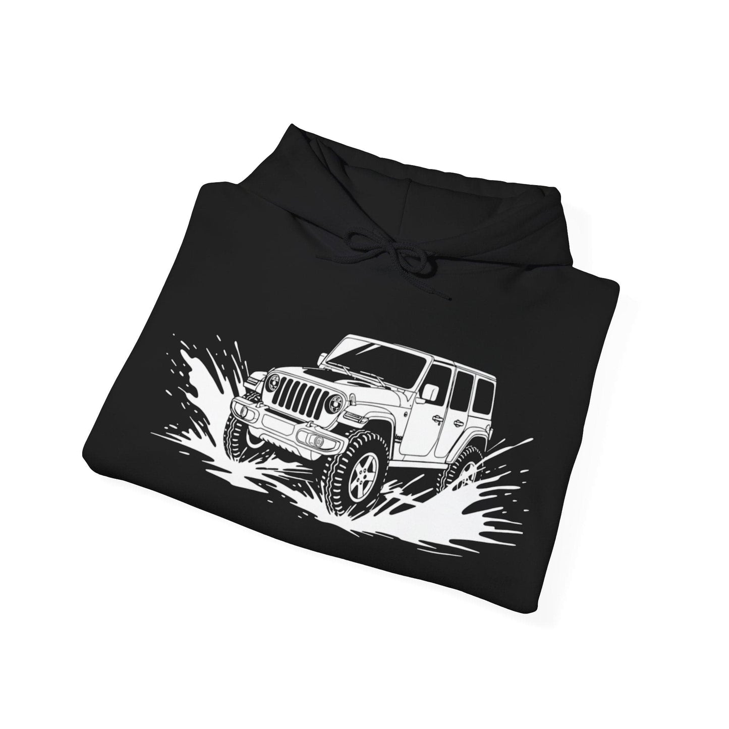 Jeep Wrangler Off-Road Splash Hoodie - 'Mud Life' Sleeve Print