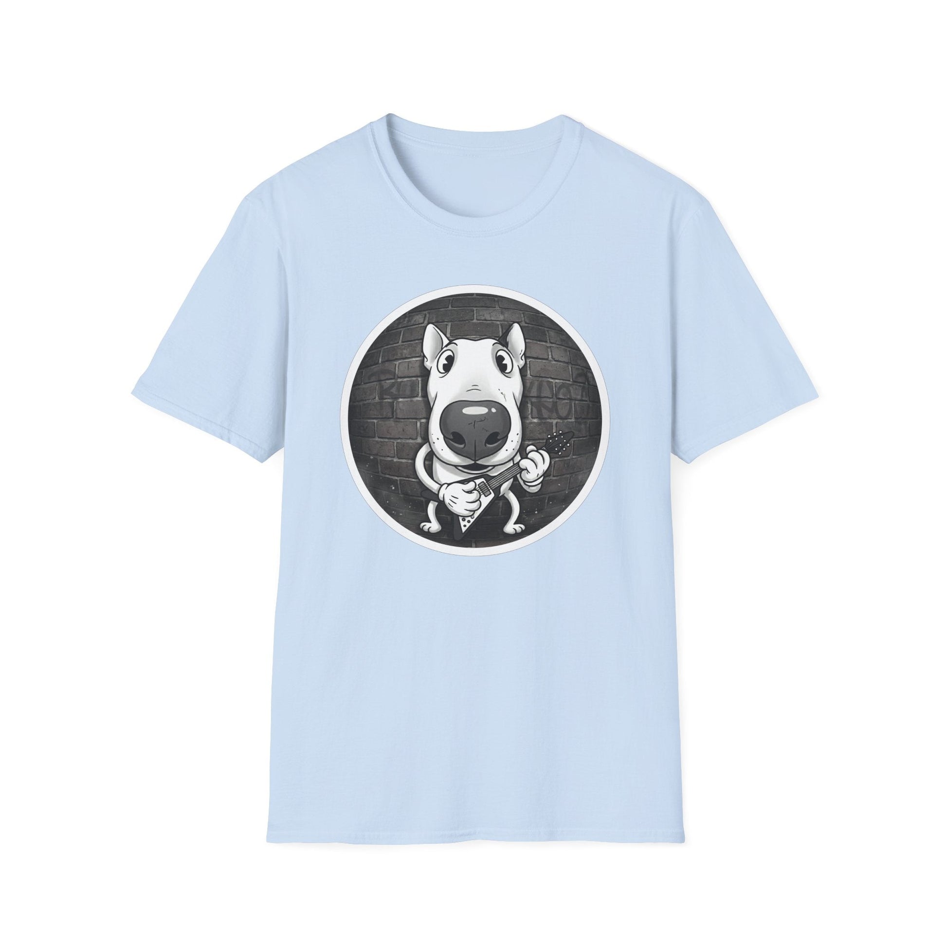 Bull Terrier Cartoon T-Shirt — Cute Dog Face Graphic Tee - That Should Be on a T-Shirt