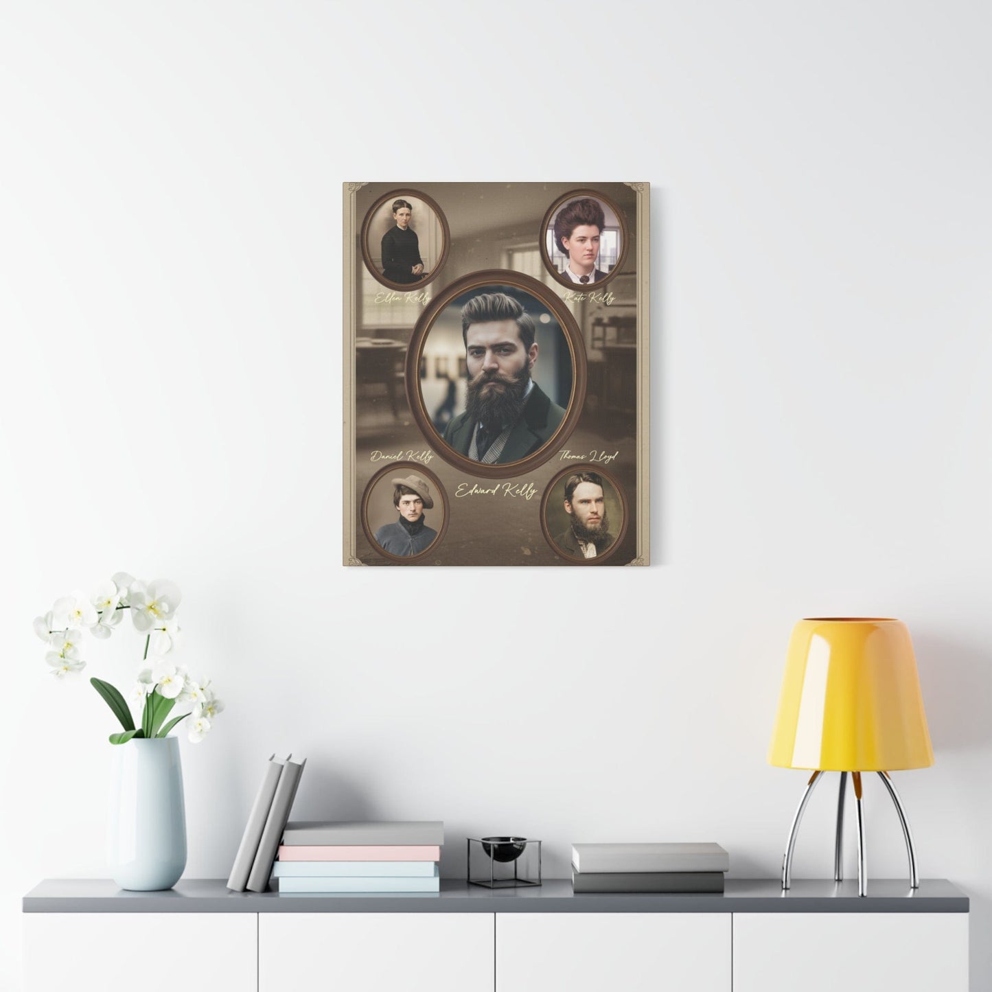 The Kellys of Greta – Ned Kelly Gang Vintage Australian History Canvas Wall Art - That Should Be on a T-Shirt