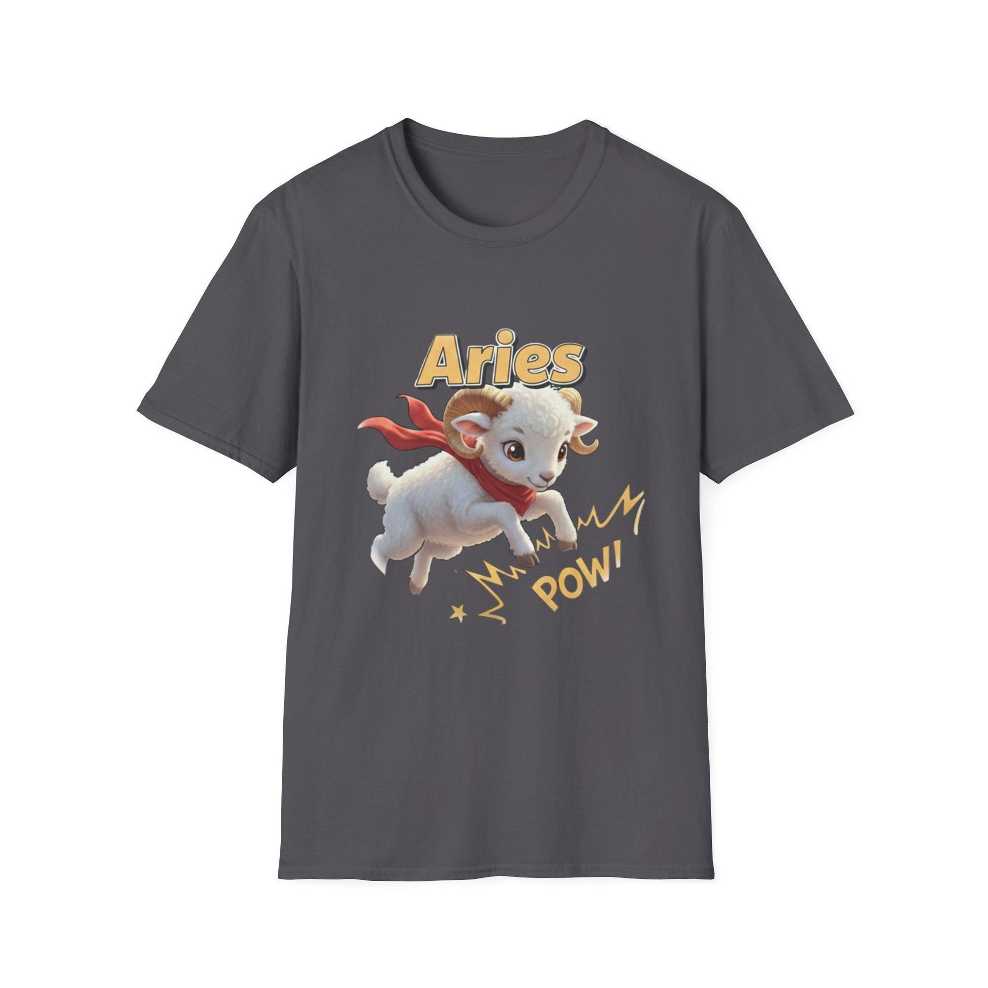 Aries Zodiac T-Shirt — Cute Superhero Ram ‘Pow!’ Graphic Tee - That Should Be on a T-Shirt