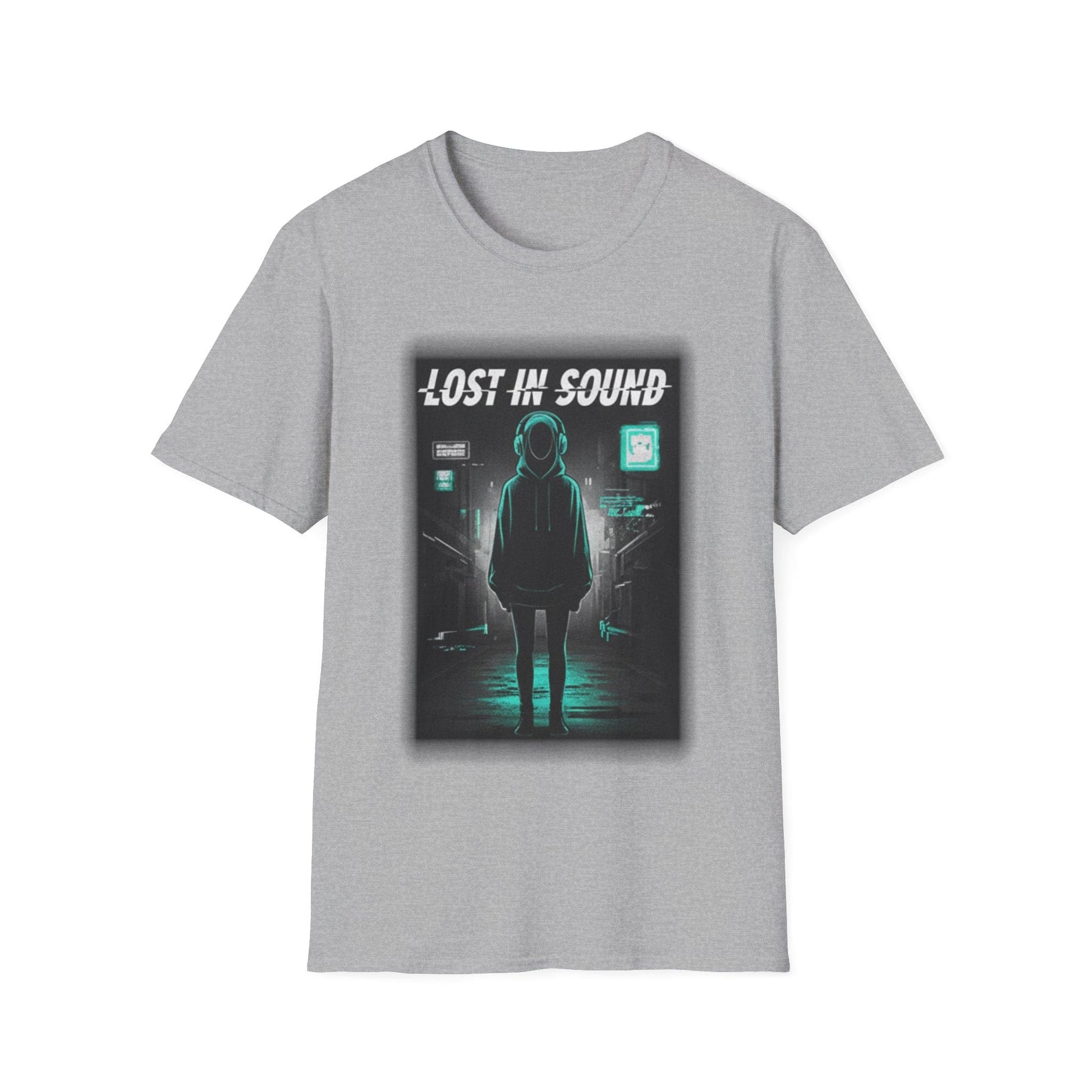 Lost in Sound Graphic Tee — Neon Cyberpunk Music Shirt - That Should Be on a T-Shirt