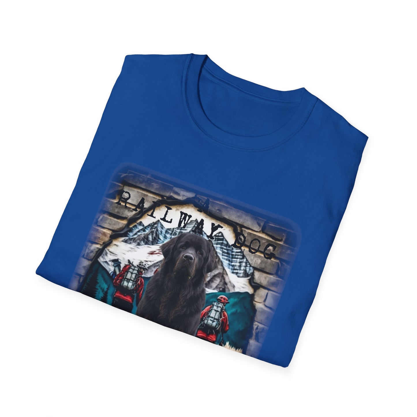 Newfoundland Railway Dog Tshirt | Gentle Giant Train Tee | Newfie Lover Gift