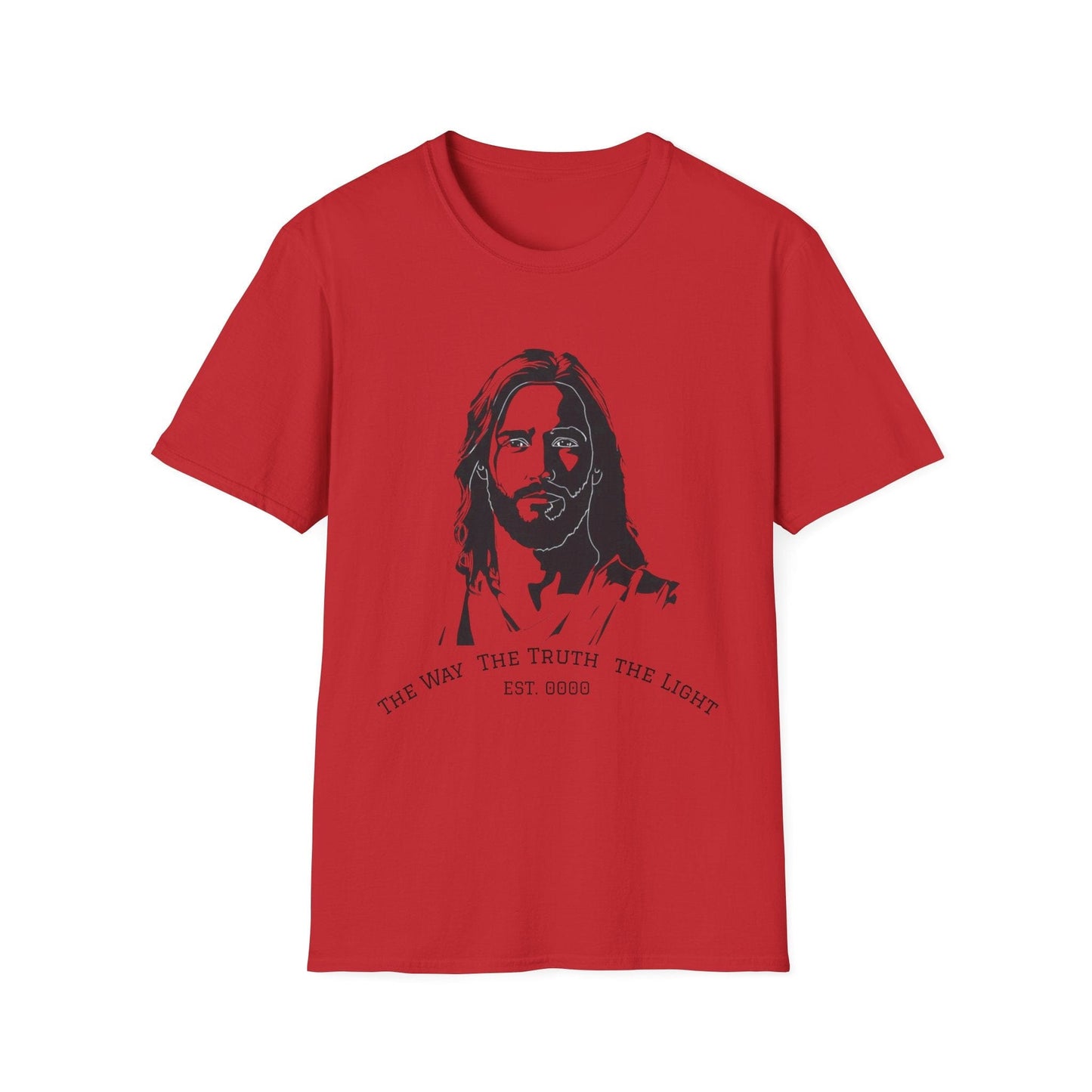 The Light: Minimalist Jesus Portrait Graphic T-Shirt - Faith & Modern Style - That Should Be on a T-Shirt