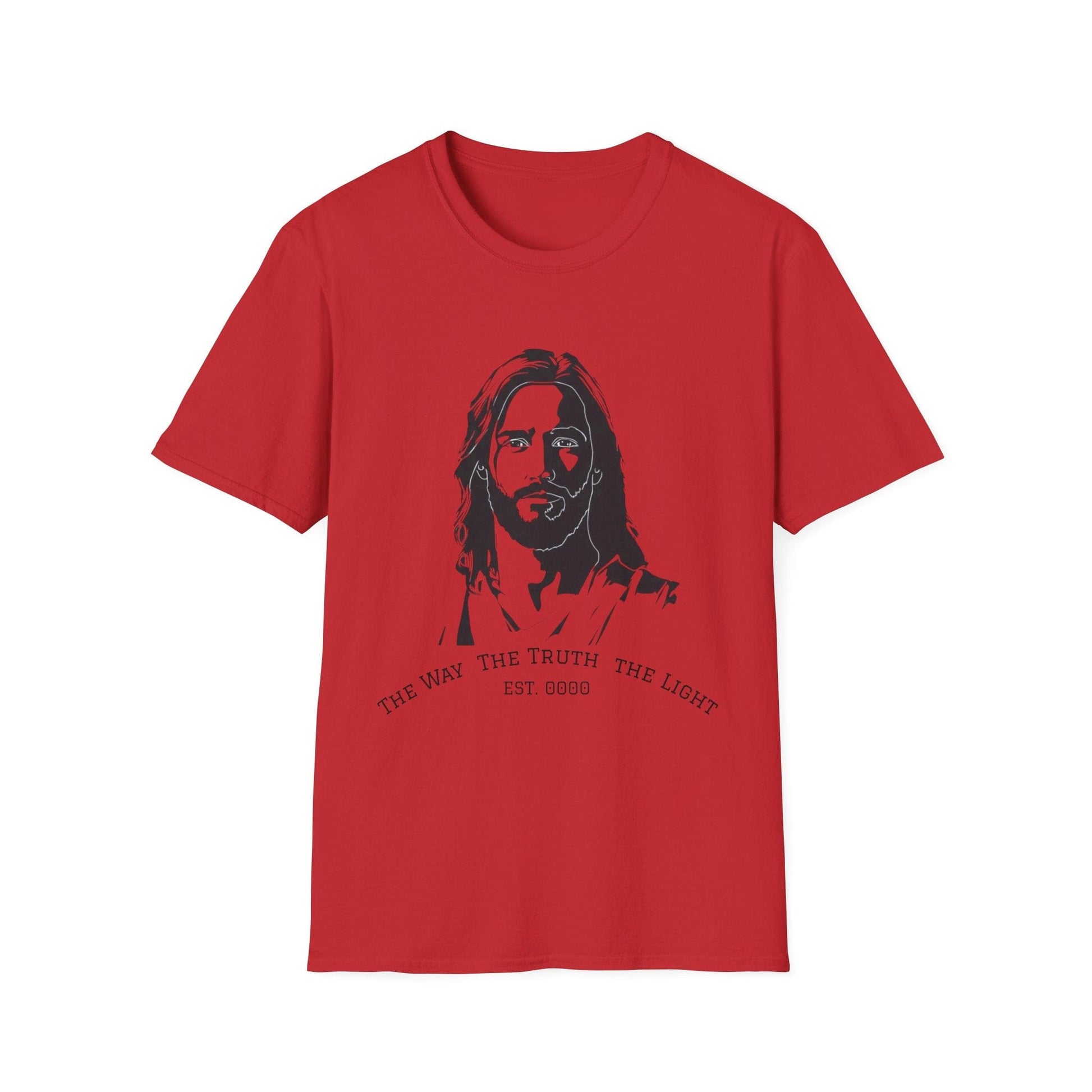 The Light: Minimalist Jesus Portrait Graphic T-Shirt - Faith & Modern Style - That Should Be on a T-Shirt