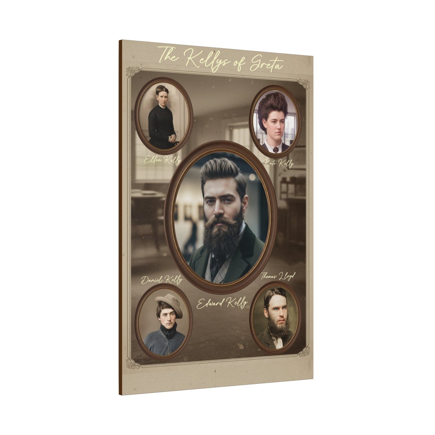 The Kellys of Greta – Ned Kelly Gang Vintage Australian History Canvas Wall Art - That Should Be on a T-Shirt