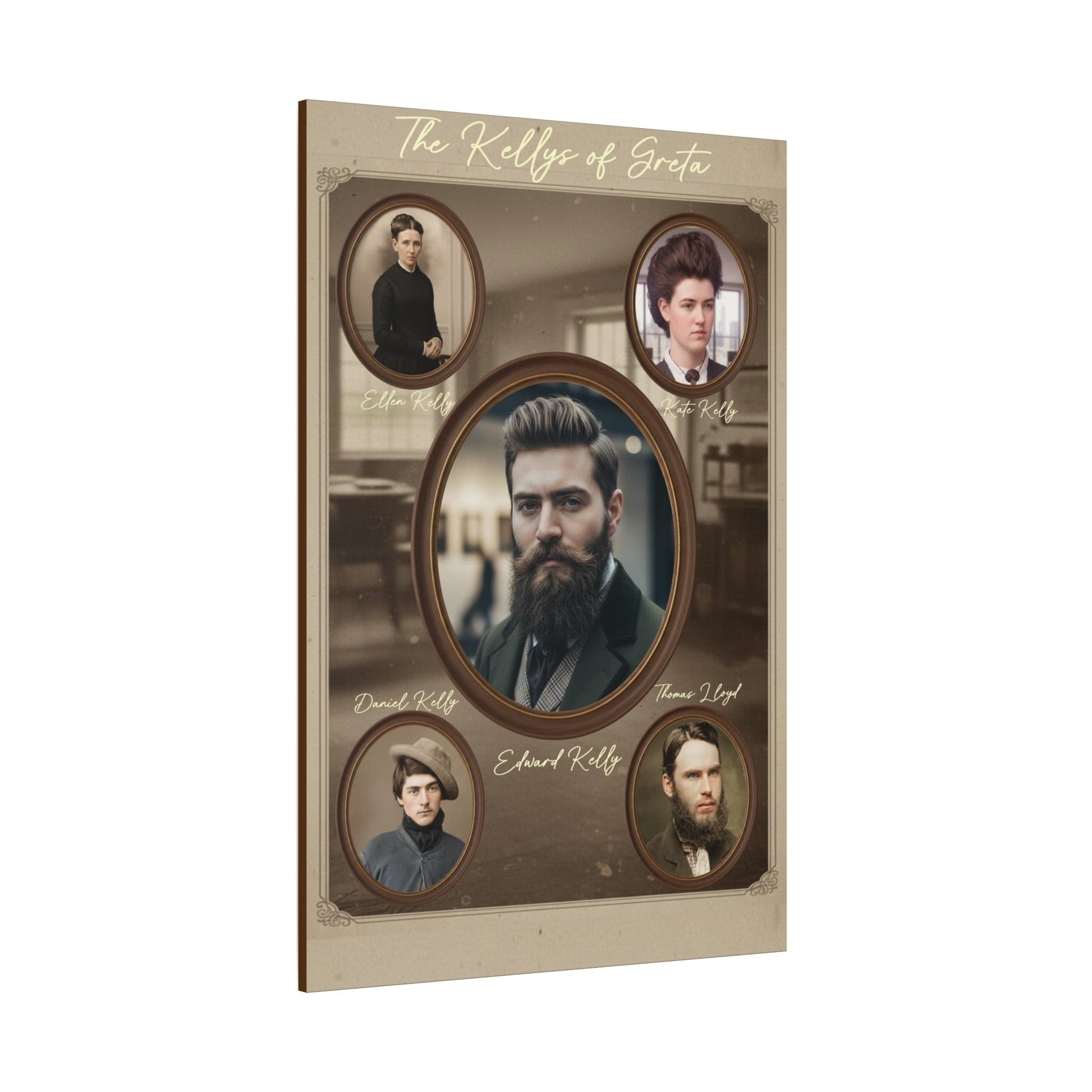 The Kellys of Greta – Ned Kelly Gang Vintage Australian History Canvas Wall Art - That Should Be on a T-Shirt