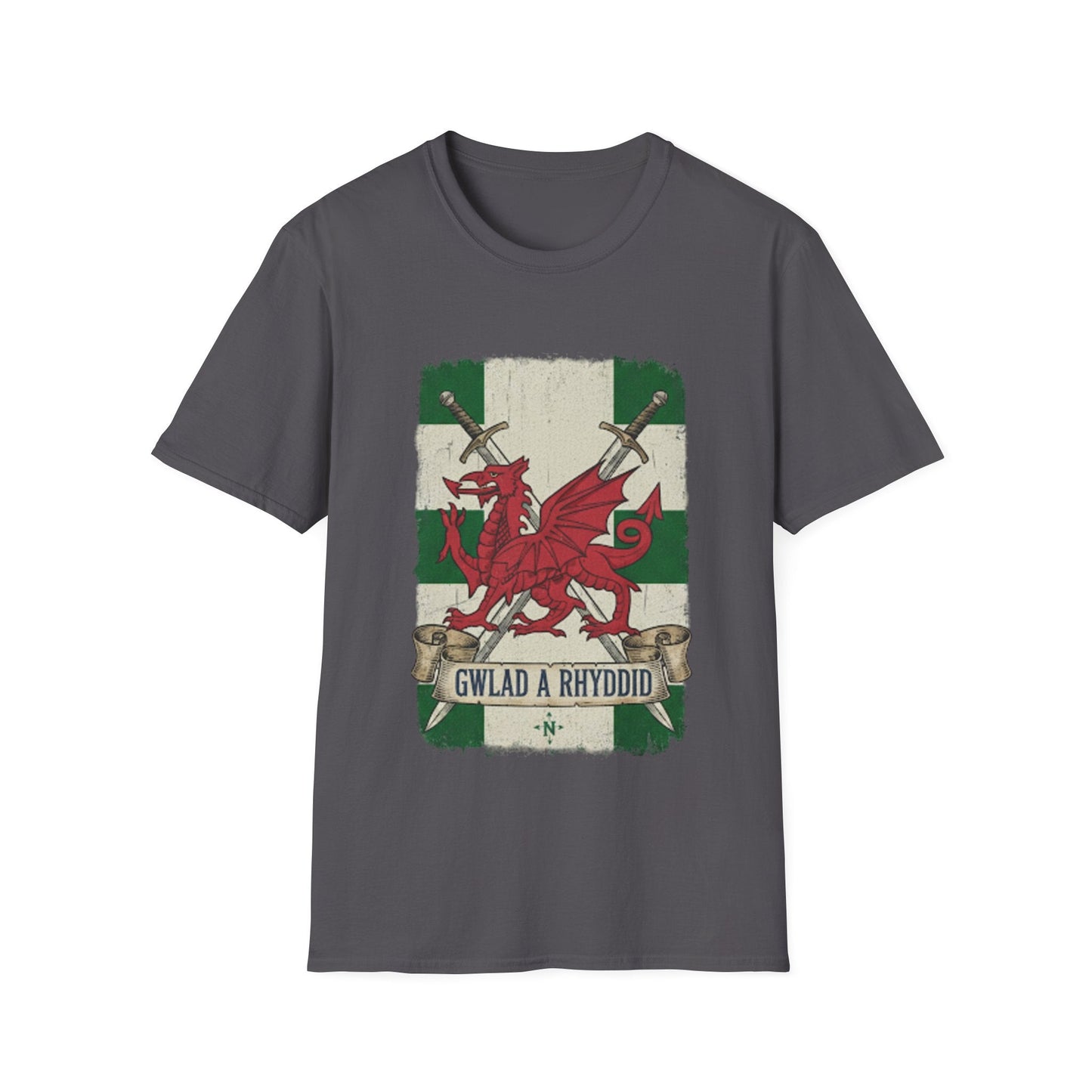 Welsh Flag Dragon T-Shirt — Gwlad Rhyddid Patriotic Tee