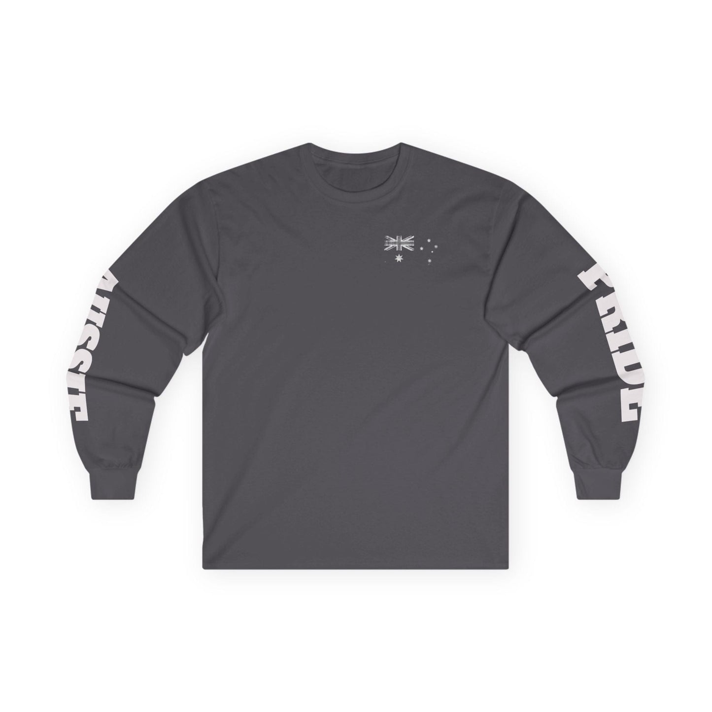 Aussie Pride Distressed Flag Long Sleeve Tee - Unisex Heavyweight Streetwear