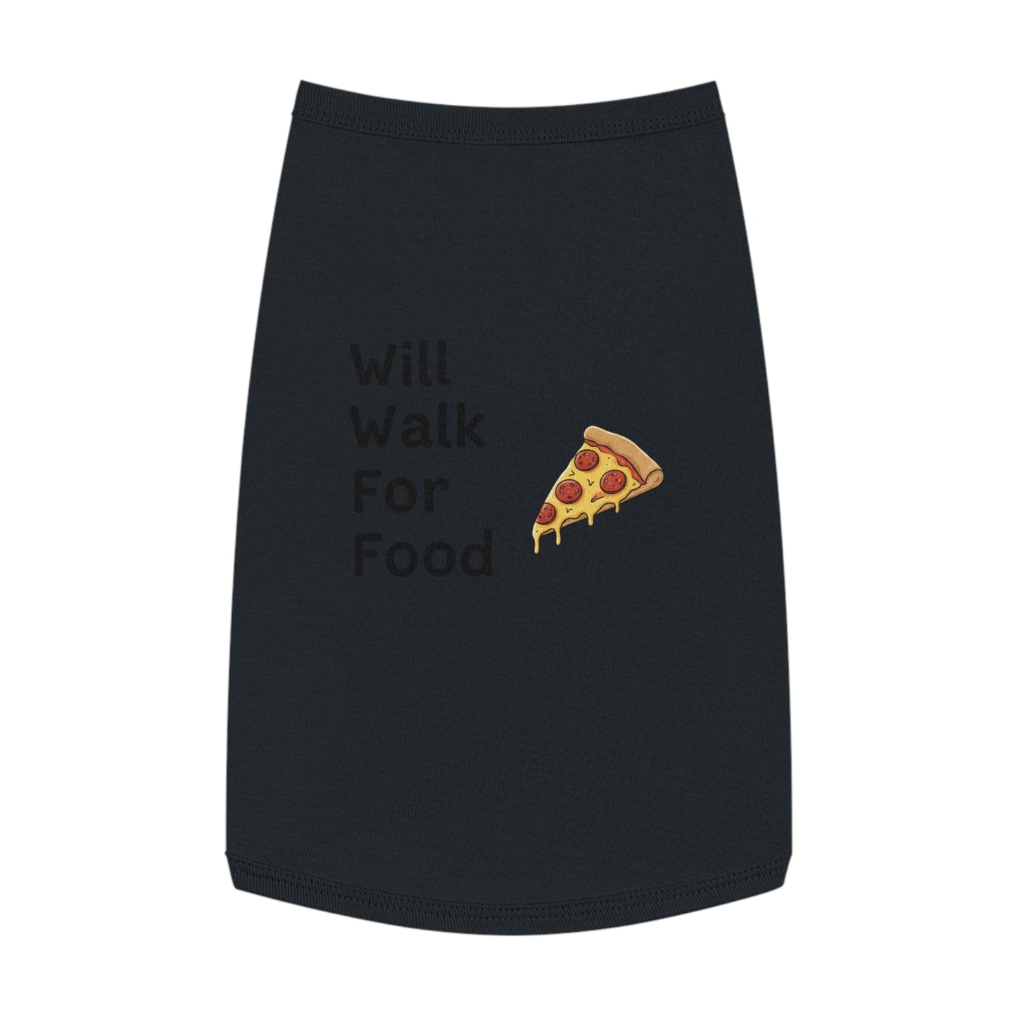 Funny Dog Vest "Will Walk For Food" - Pink Slogan Harness for Walks & Photos