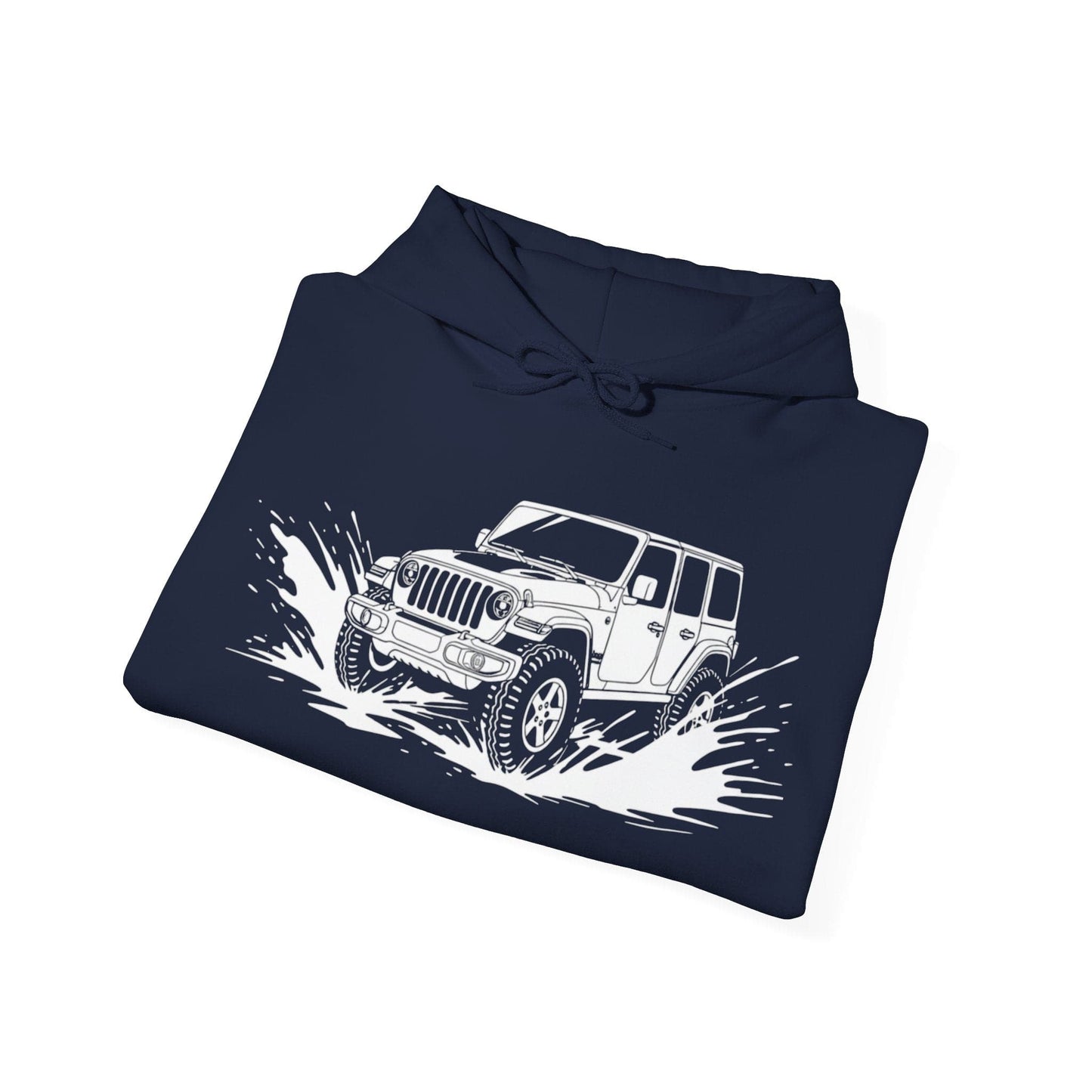 Jeep Wrangler Off-Road Splash Hoodie - 'Mud Life' Sleeve Print