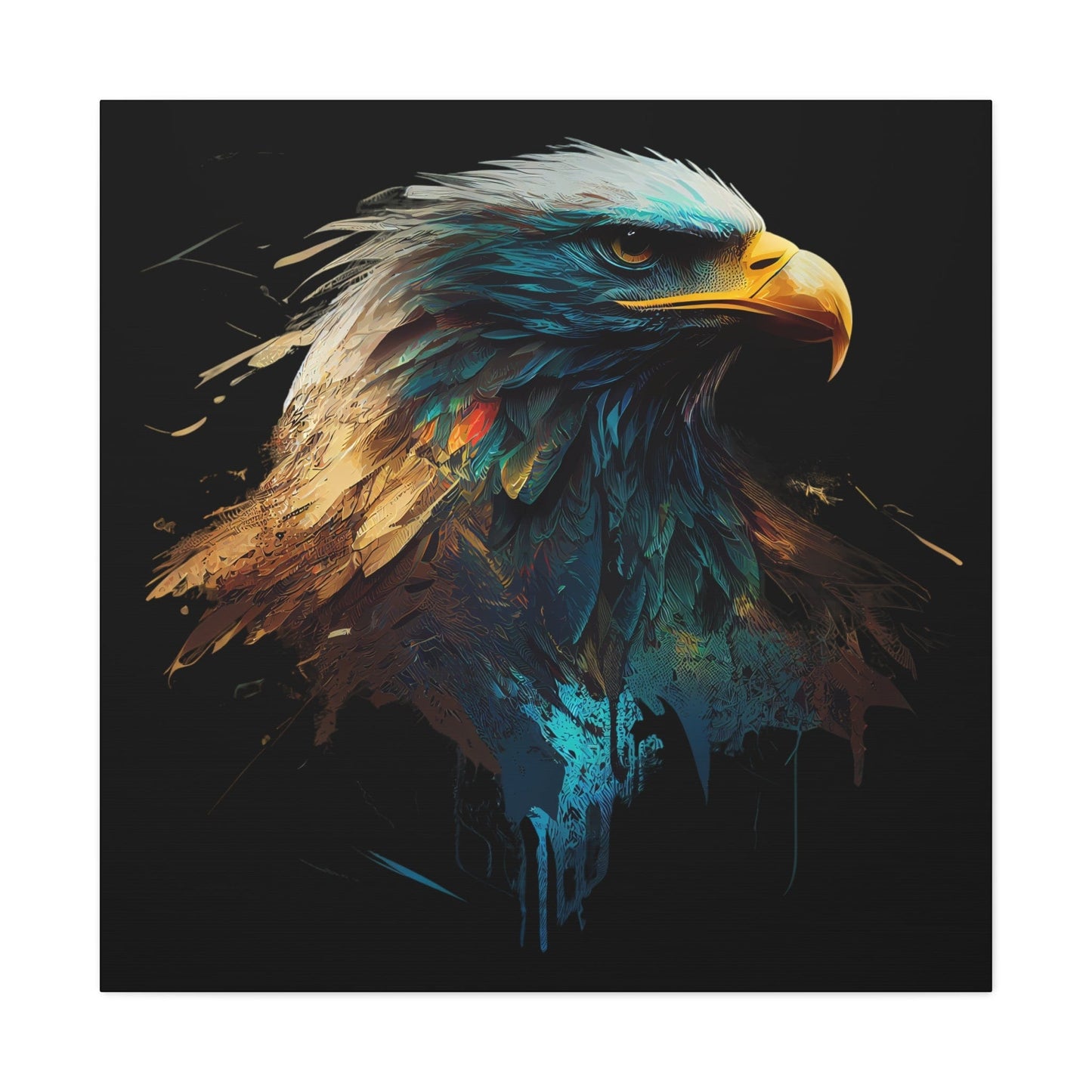 Bald Eagle Art on Canvas - That Should Be on a T-Shirt