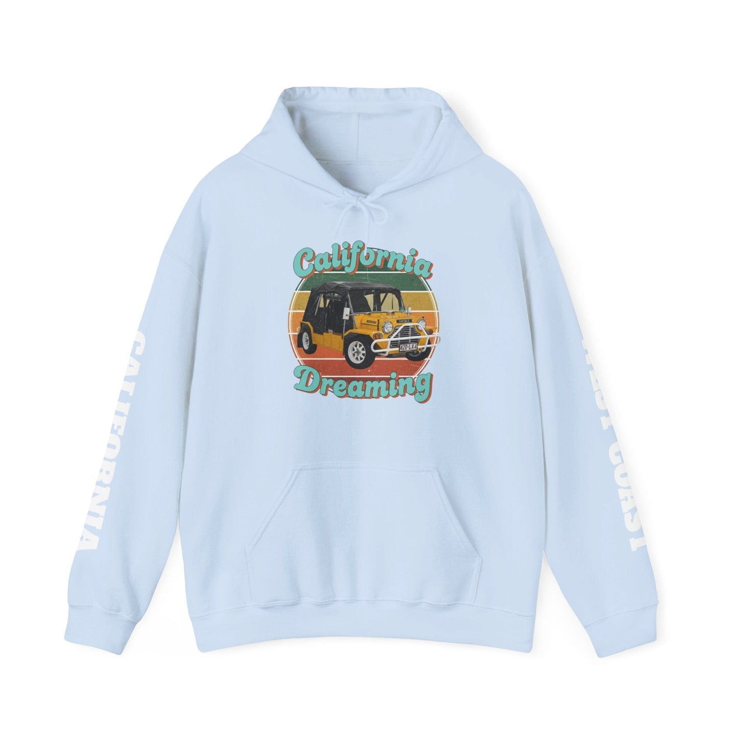 California Dreaming Hoodie — Retro Californian Buggy Surf Trip Graphic - That Should Be on a T-Shirt