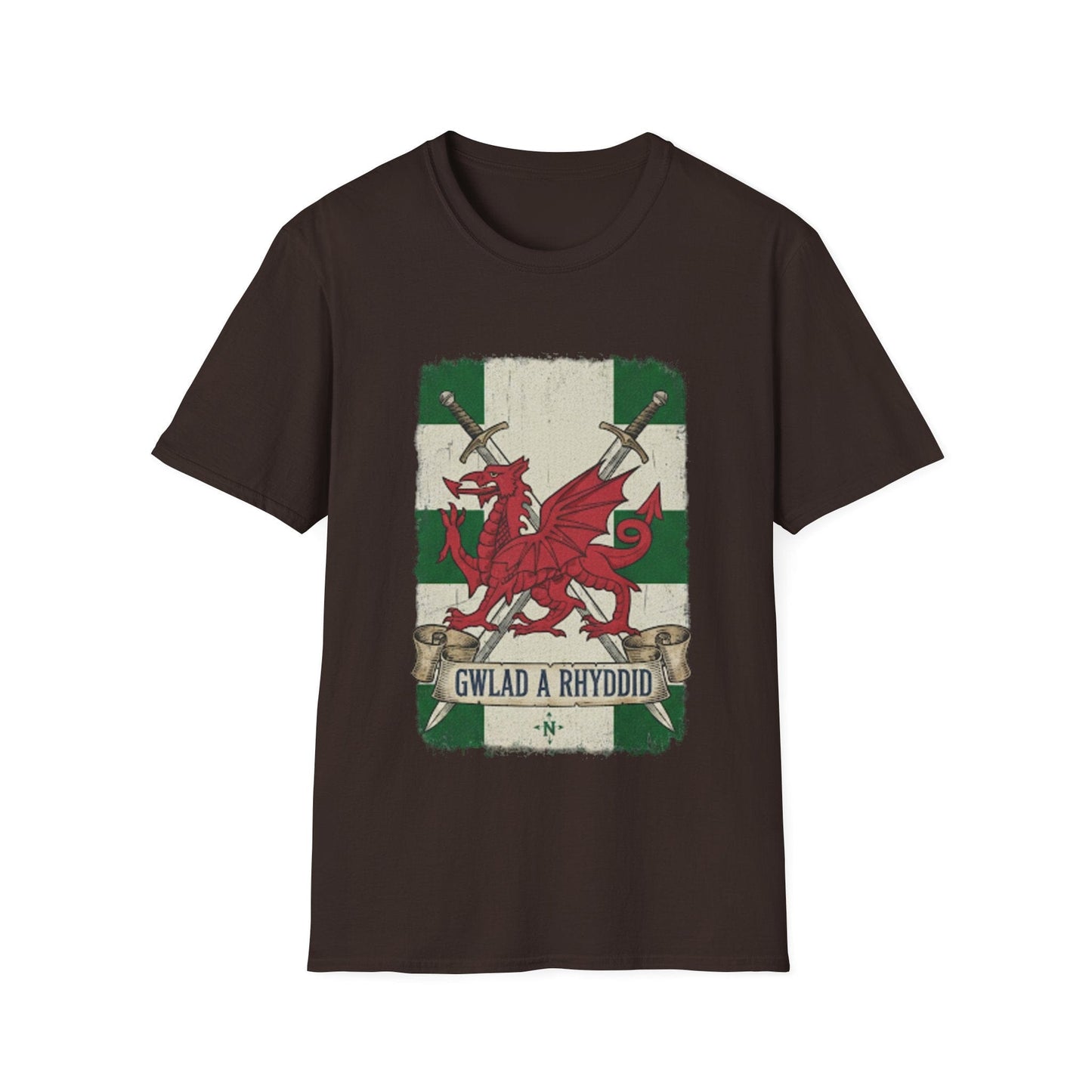 Welsh Flag Dragon T-Shirt — Gwlad Rhyddid Patriotic Tee