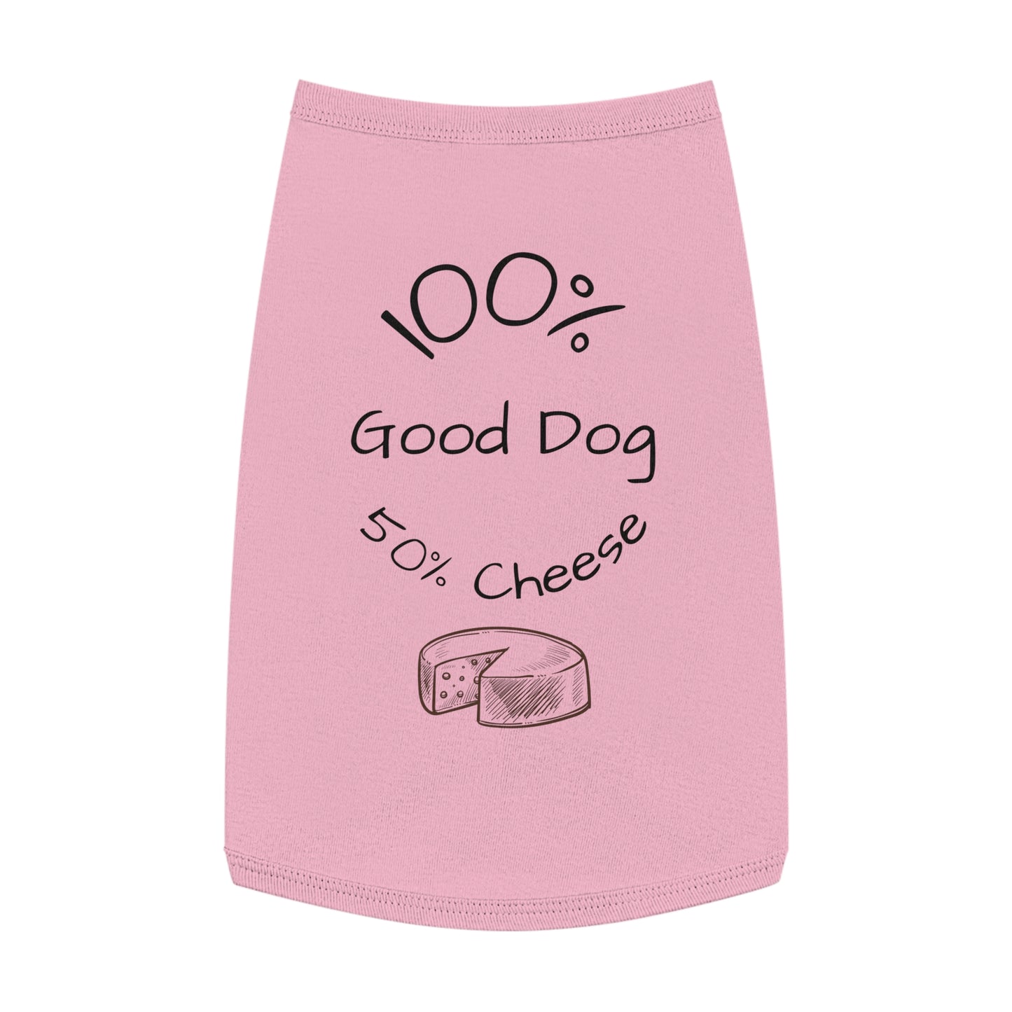 "100% Good Dog 50% Cheese" Pet Tank Top  | Funny Pet Gift Idea