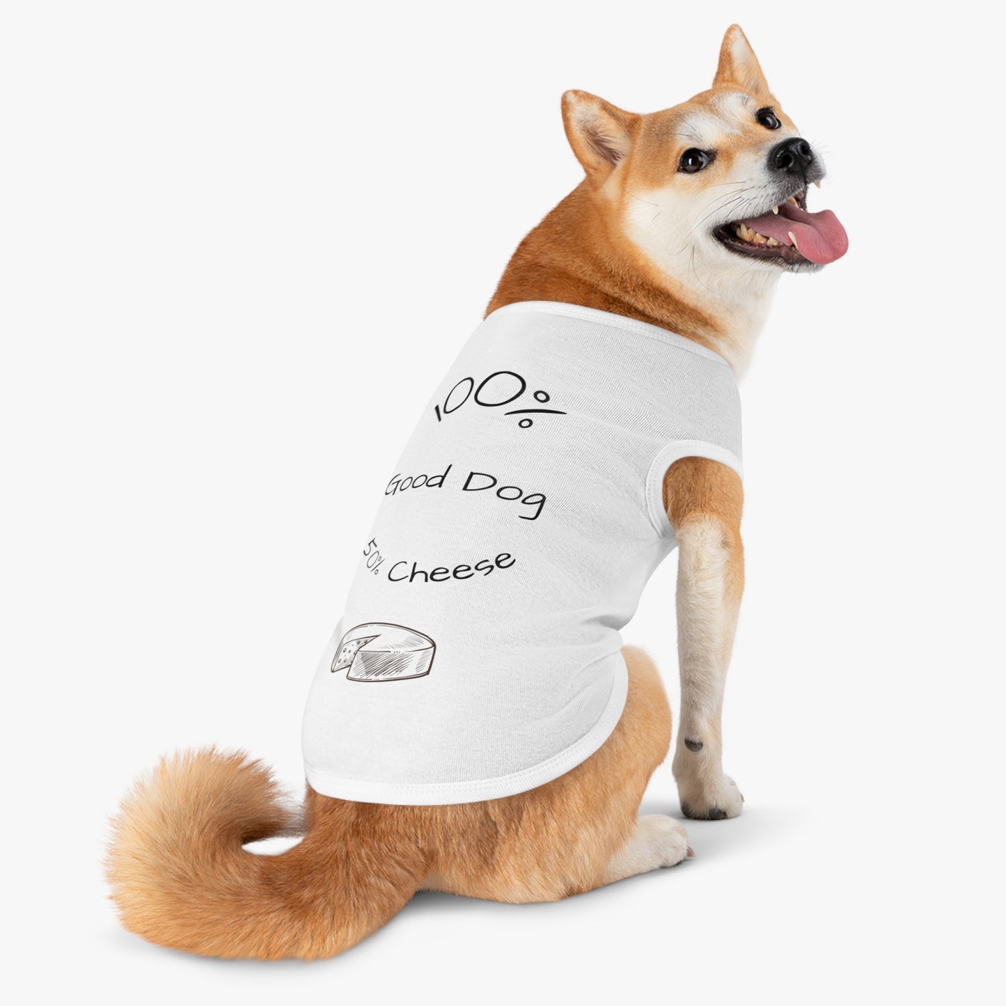 "100% Good Dog 50% Cheese" Pet Tank Top  | Funny Pet Gift Idea