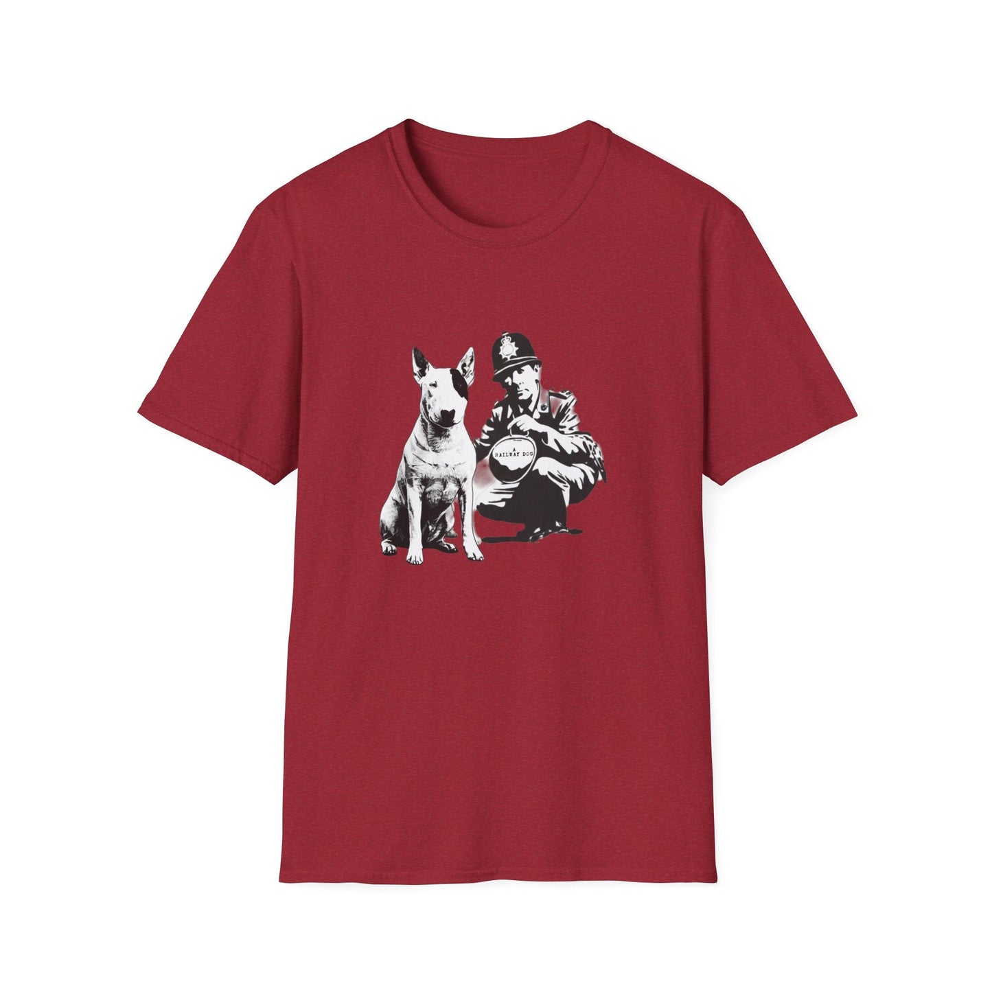 Loyal Mate Dog & Officer Graphic T-Shirt | Vintage Black Dog Lover Tee - That Should Be on a T-Shirt