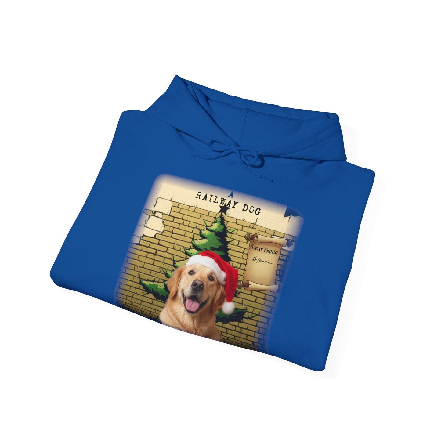 A Railway Dog Dear Santa Hoodie - Vintage Christmas Hoodie - Holiday Pullover - Festive Gift - That Should Be on a T-Shirt