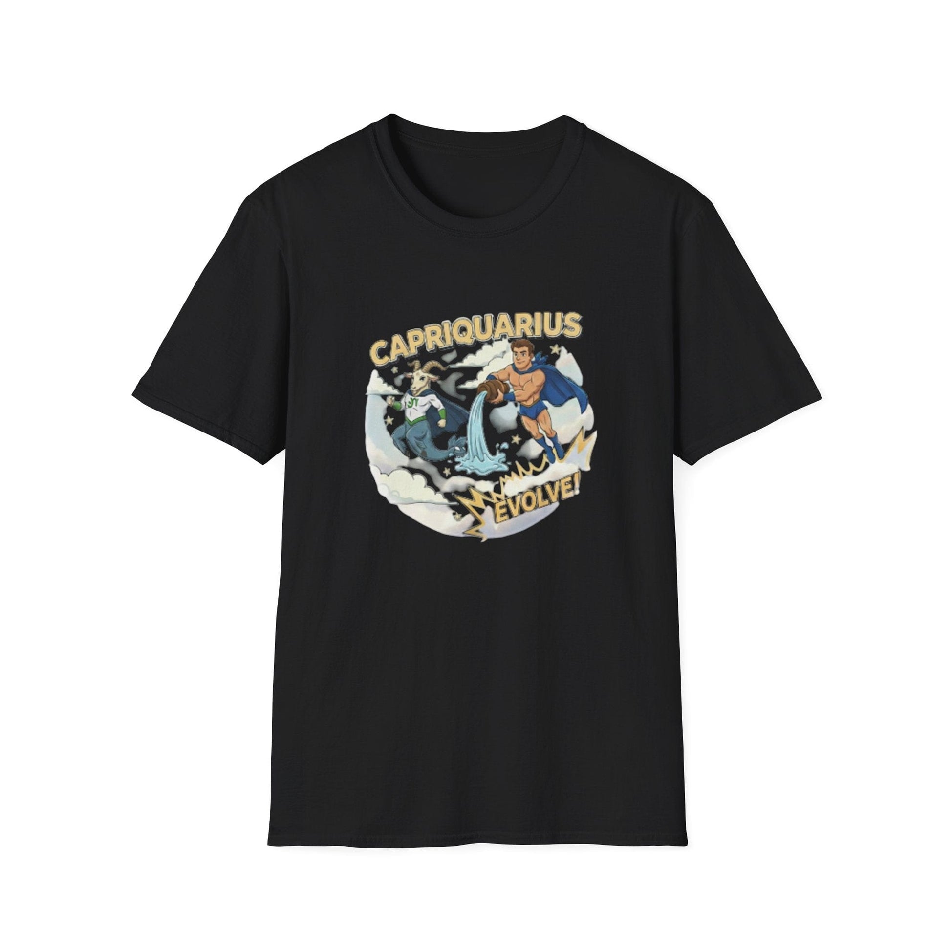 Capriquarius Evolve! Superhero Zodiac Cusp Graphic Tee - That Should Be on a T-Shirt