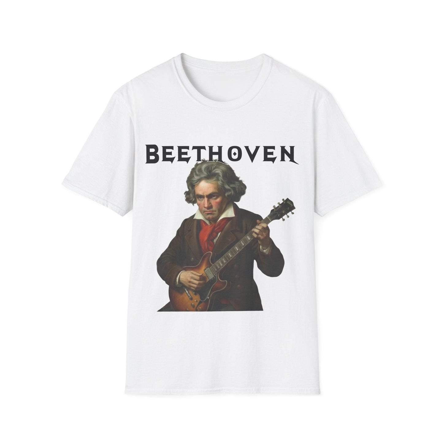 Heavy Metal Composers T-Shirt | Beethoven Shredding Electric Guitar Parody Tee