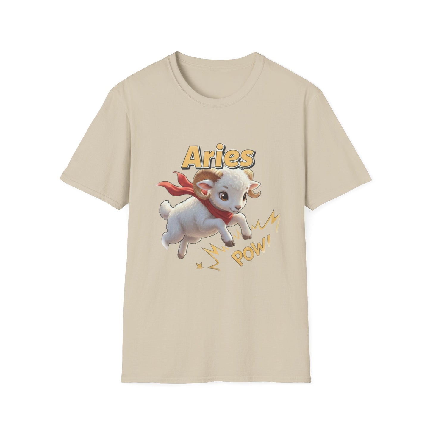 Aries Zodiac T-Shirt — Cute Superhero Ram ‘Pow!’ Graphic Tee - That Should Be on a T-Shirt