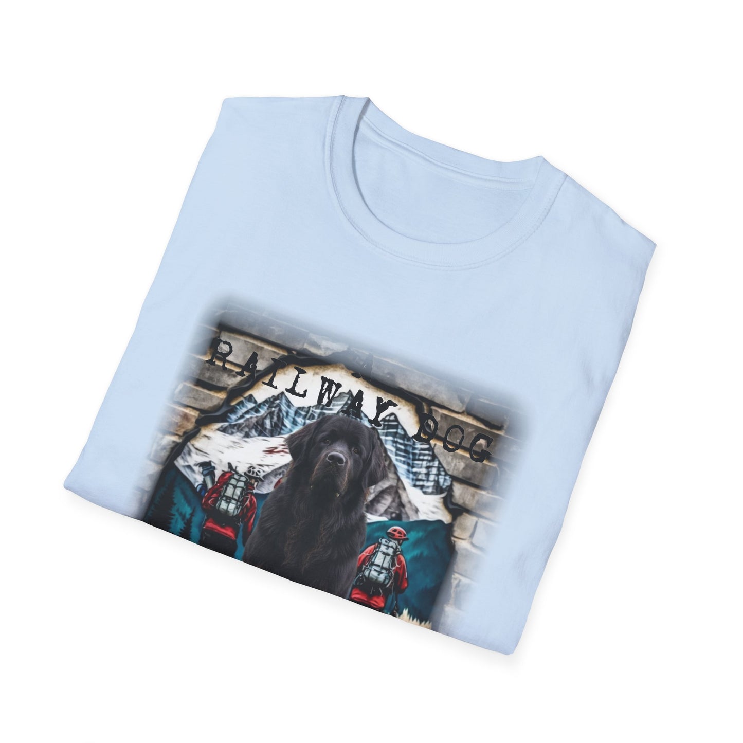 Newfoundland Railway Dog Tshirt | Gentle Giant Train Tee | Newfie Lover Gift
