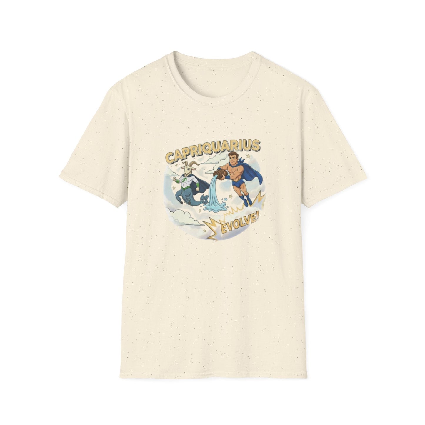Capriquarius Evolve! Superhero Zodiac Cusp Graphic Tee - That Should Be on a T-Shirt