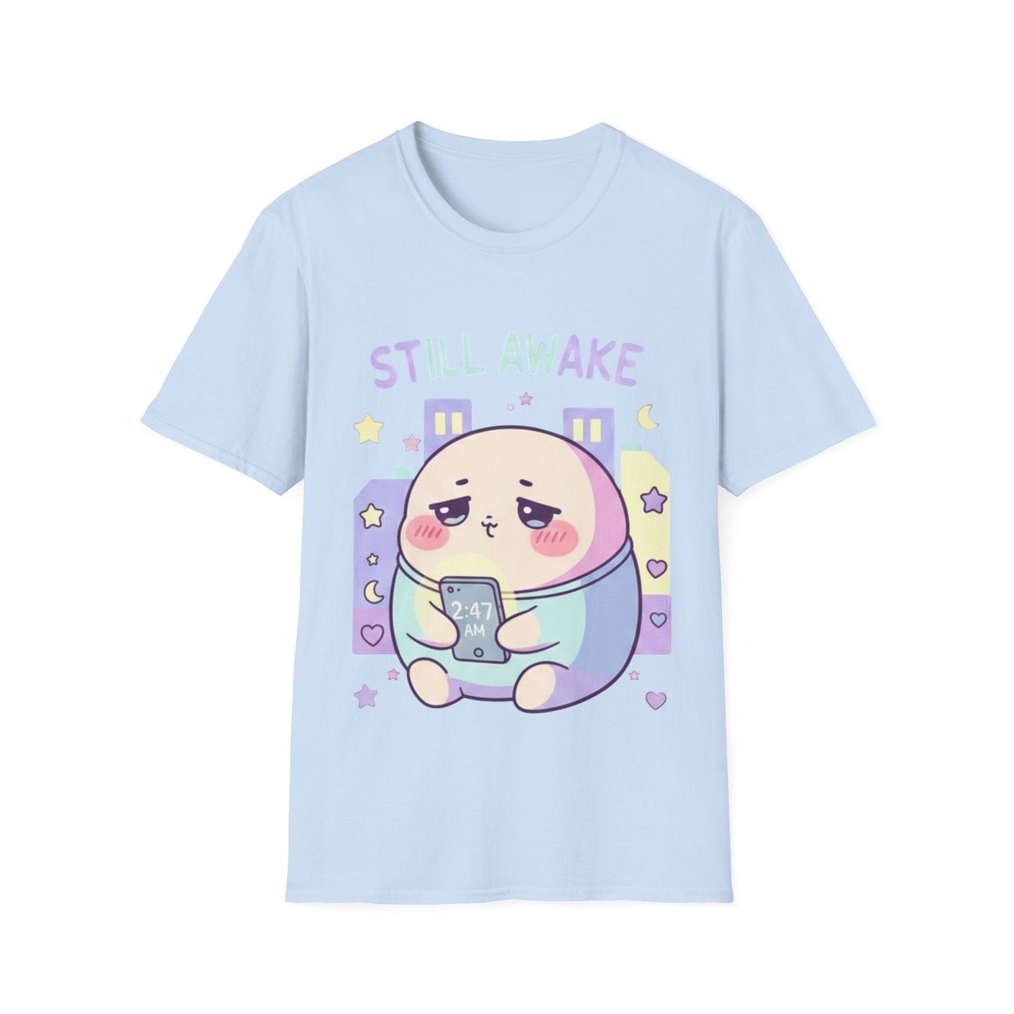 Still Awake Cute Kawaii Sleepy Character T-Shirt - That Should Be on a T-Shirt