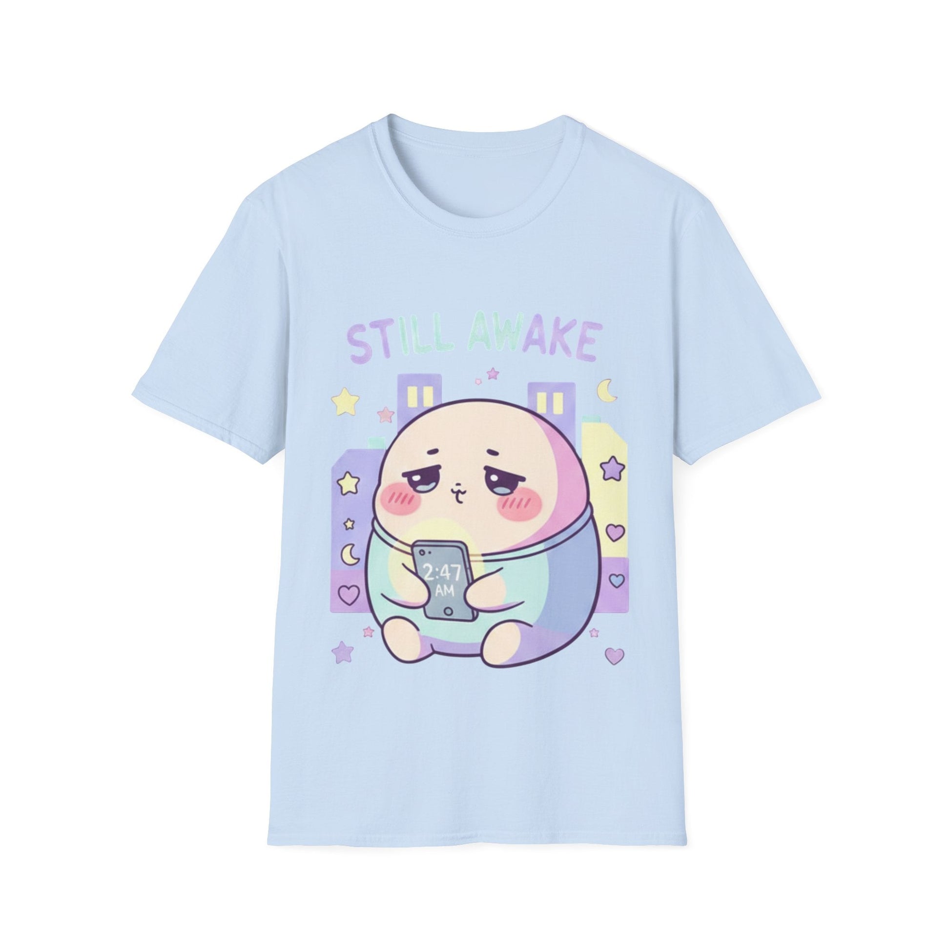 Still Awake Cute Kawaii Sleepy Character T-Shirt - That Should Be on a T-Shirt