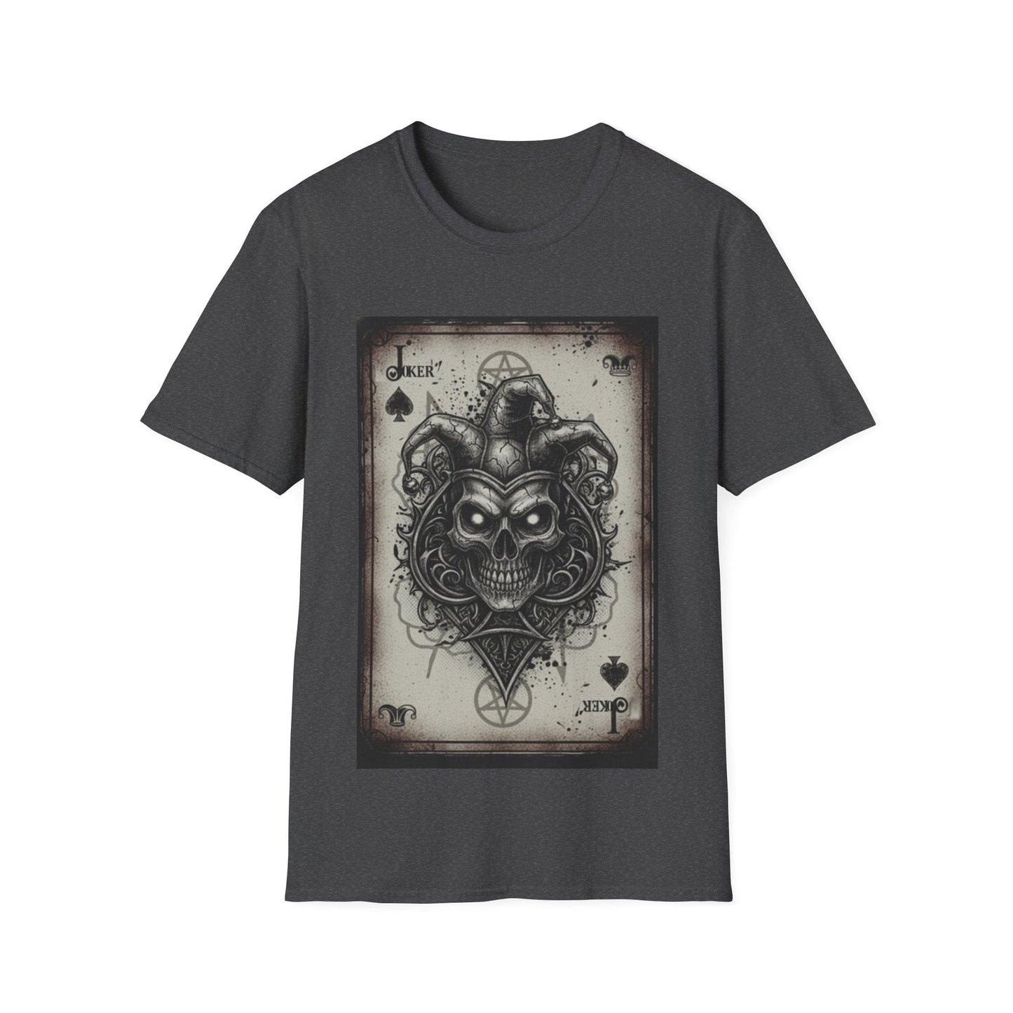 Dark Joker Skull Playing Card T-Shirt | Gothic Streetwear Graphic Tee