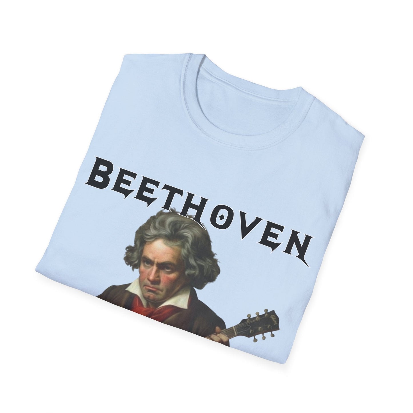 Heavy Metal Composers T-Shirt | Beethoven Shredding Electric Guitar Parody Tee