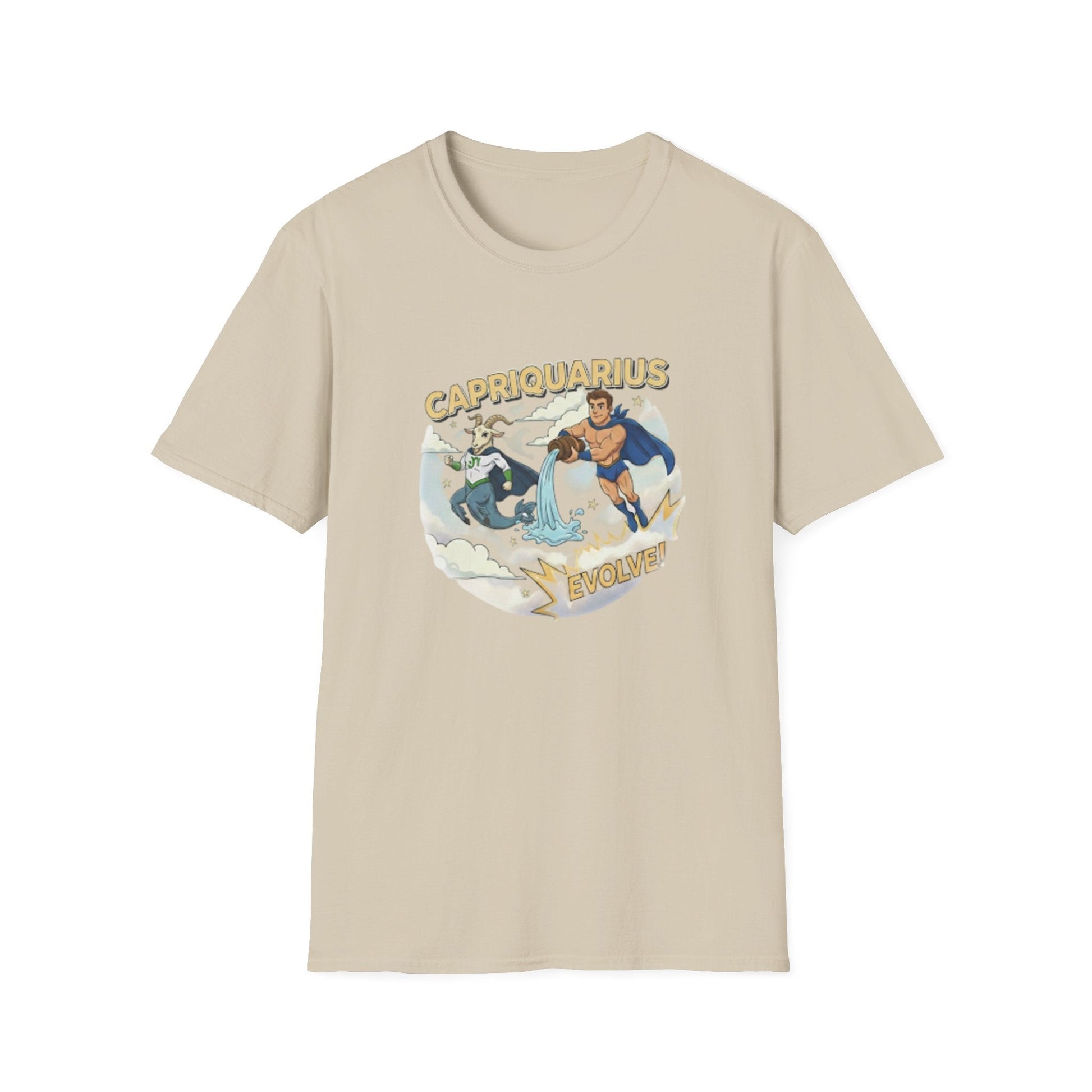 Capriquarius Evolve! Superhero Zodiac Cusp Graphic Tee - That Should Be on a T-Shirt