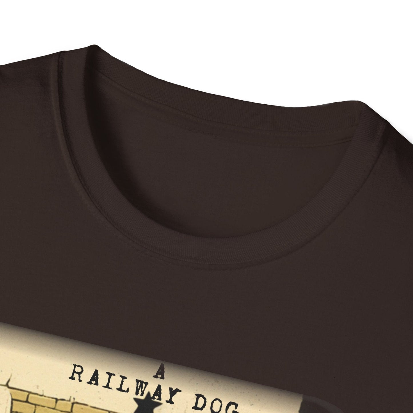 Railway Dog Christmas T-Shirt | Festive Golden Retriever Santa Hat Tee