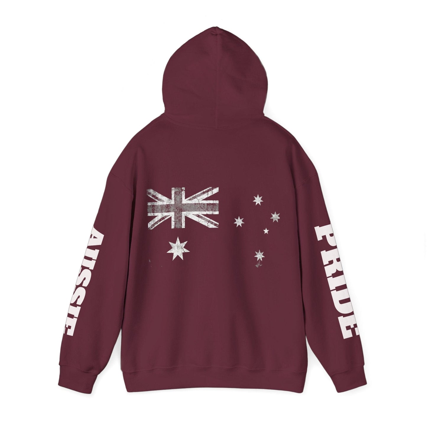 Aussie Pride Distressed Flag Hoodie - Unisex Oversized Streetwear