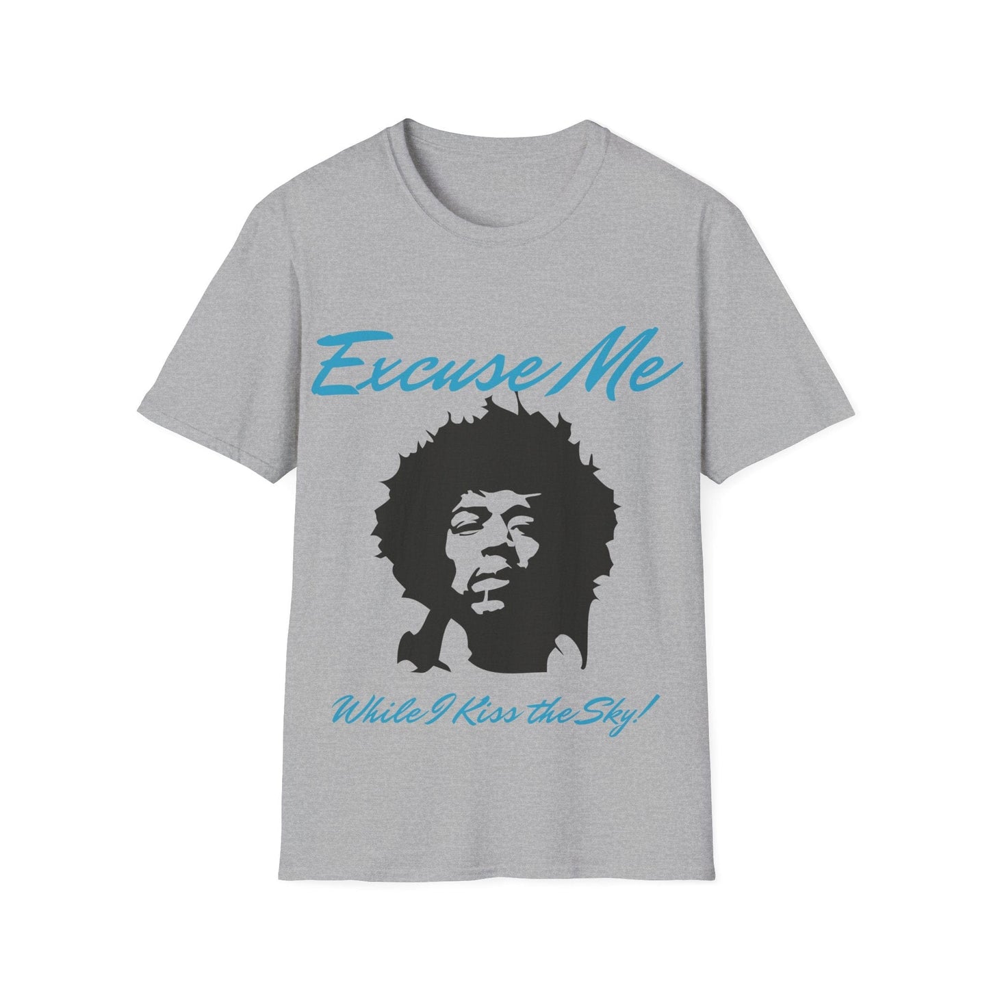 Jimi Hendrix Inspired T-Shirt - 'Excuse Me While I Kiss the Sky' Design