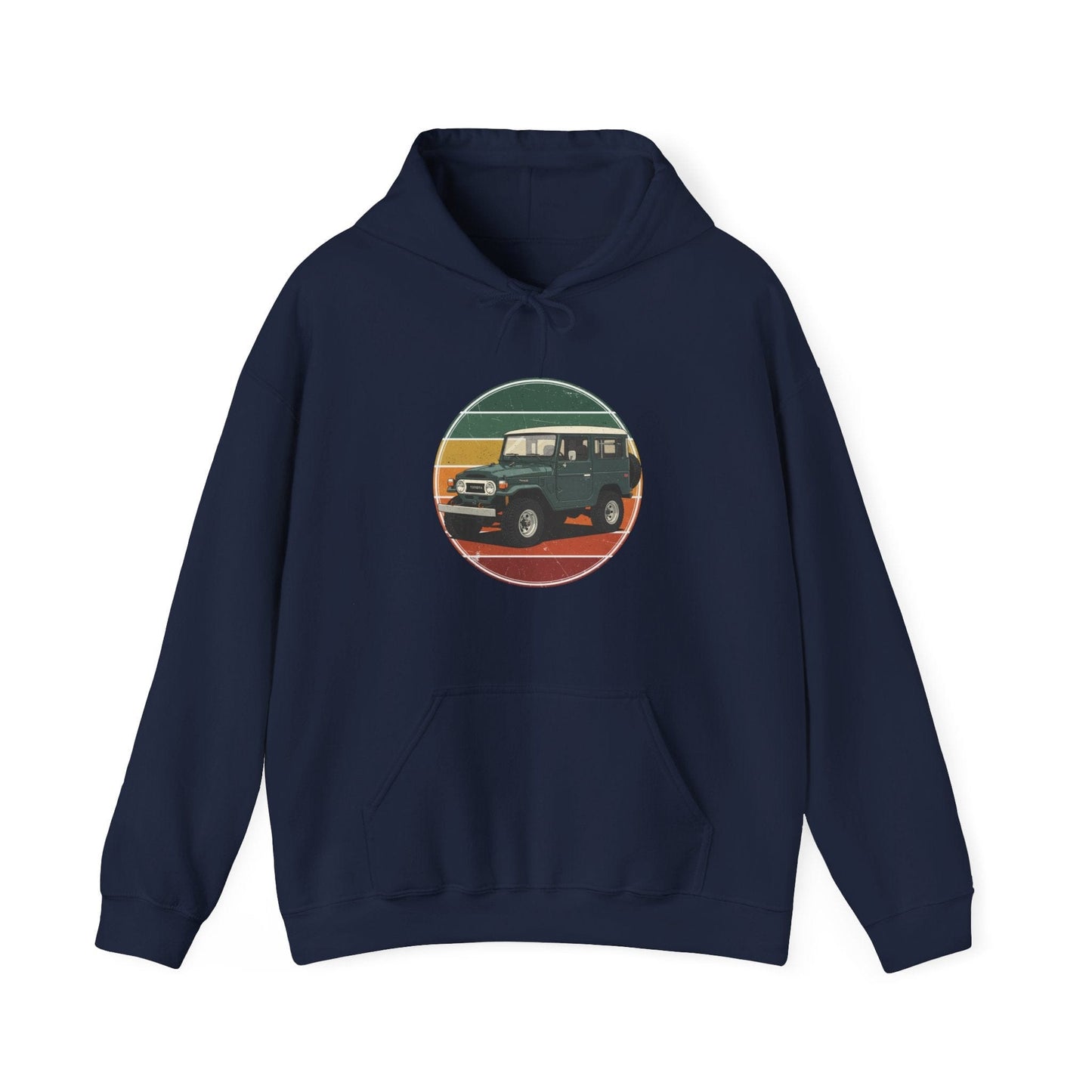 Vintage Off-Road SUV Hoodie — Retro Sunset Truck Pullover - That Should Be on a T-Shirt