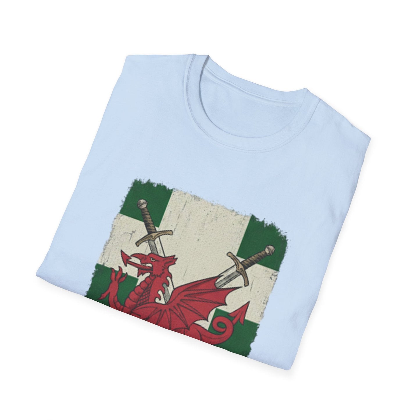 Welsh Flag Dragon T-Shirt — Gwlad Rhyddid Patriotic Tee
