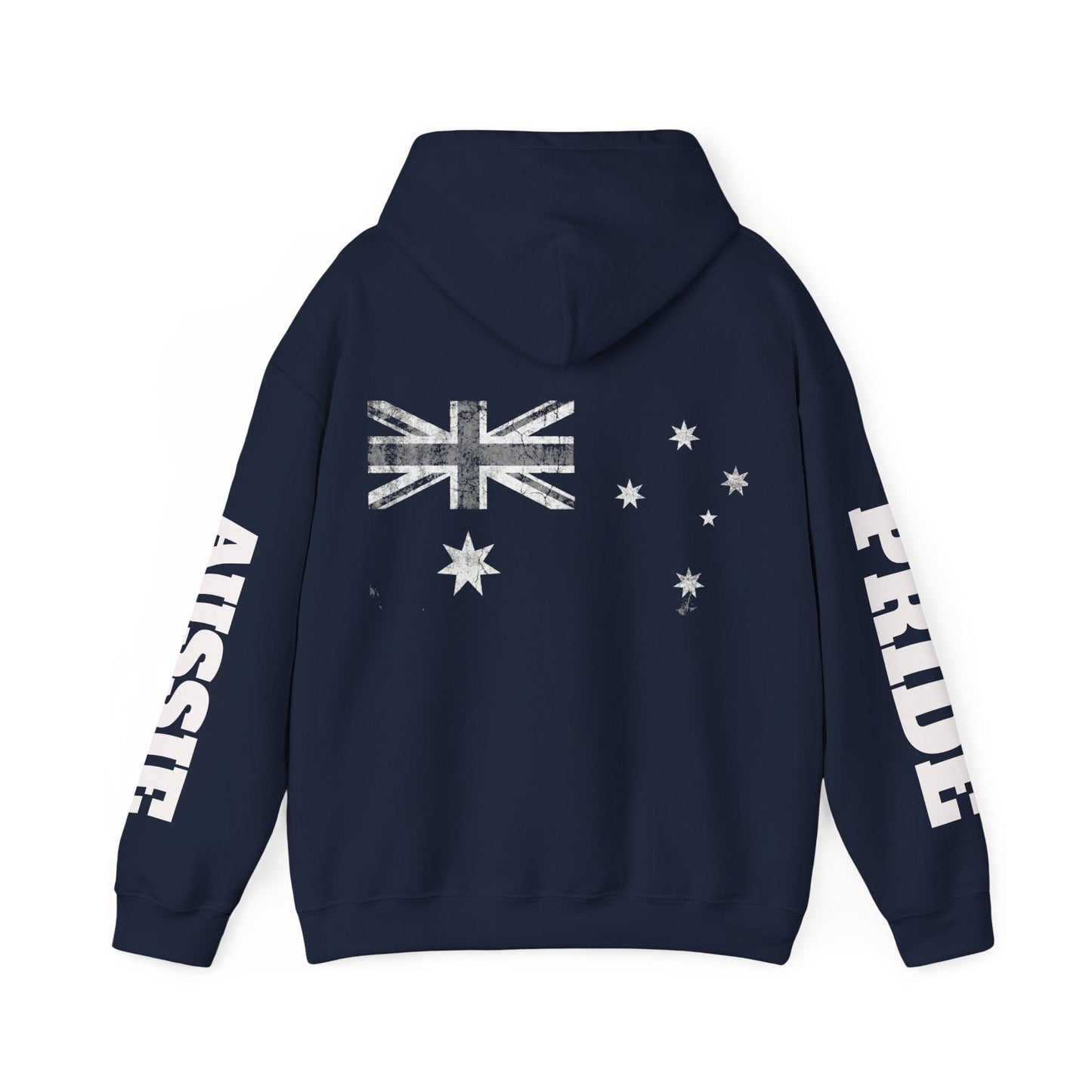 Aussie Pride Distressed Flag Hoodie - Unisex Oversized Streetwear