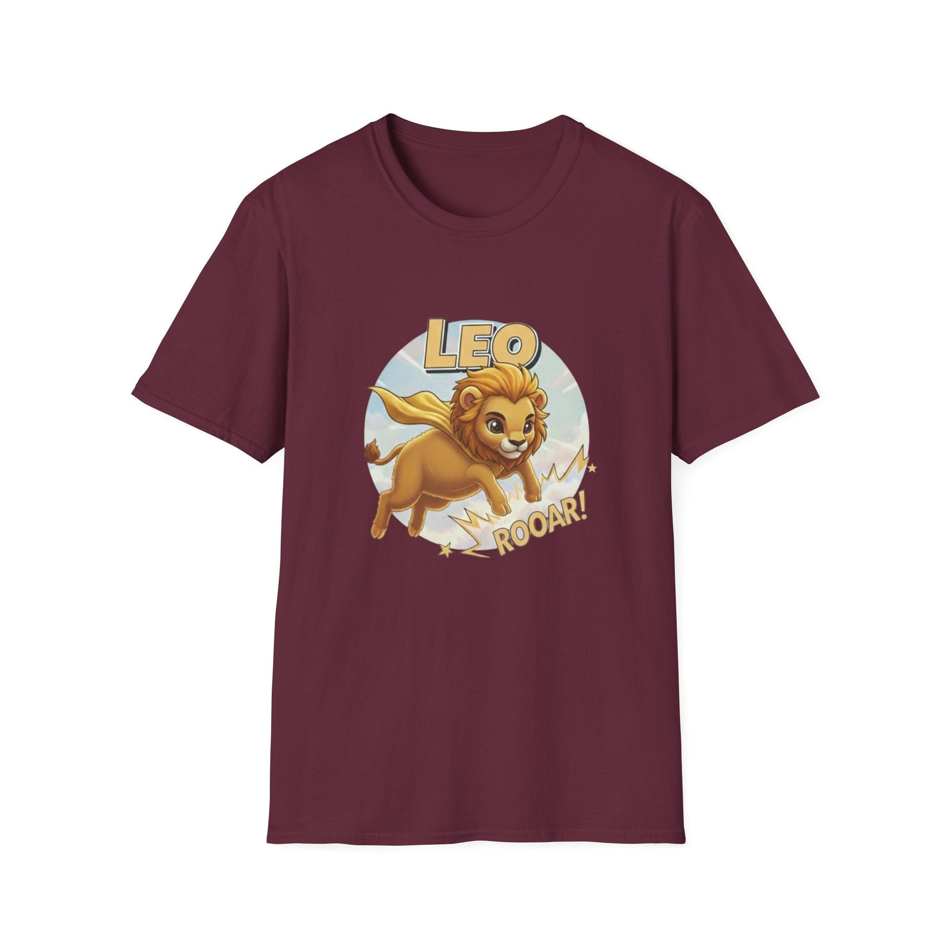 Leo Zodiac T-Shirt – Cute Lion Astrology Tee with “Roaar!” Design - That Should Be on a T-Shirt