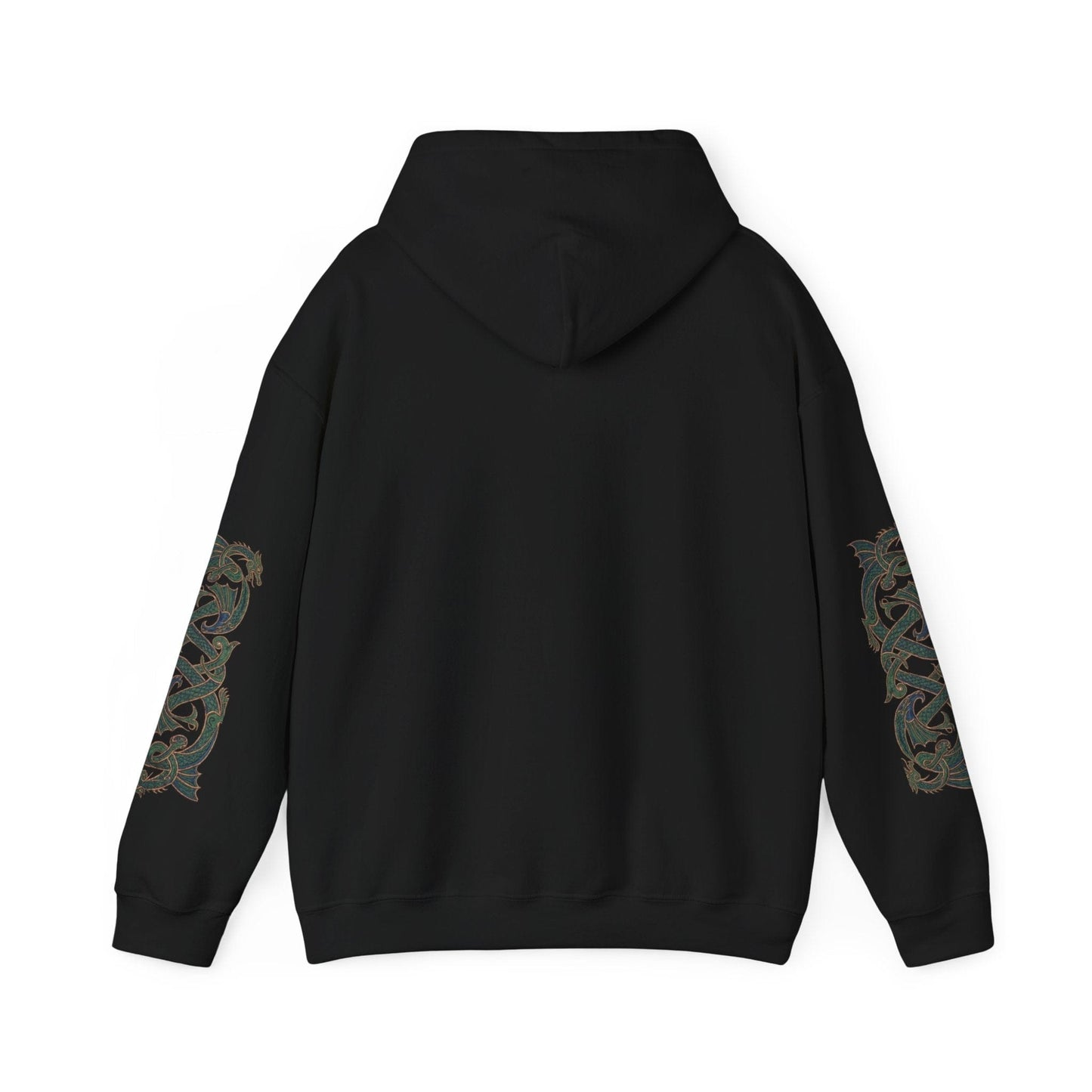 Celtic Dragon Emblem Hoodie – with Full Sleeve Detail