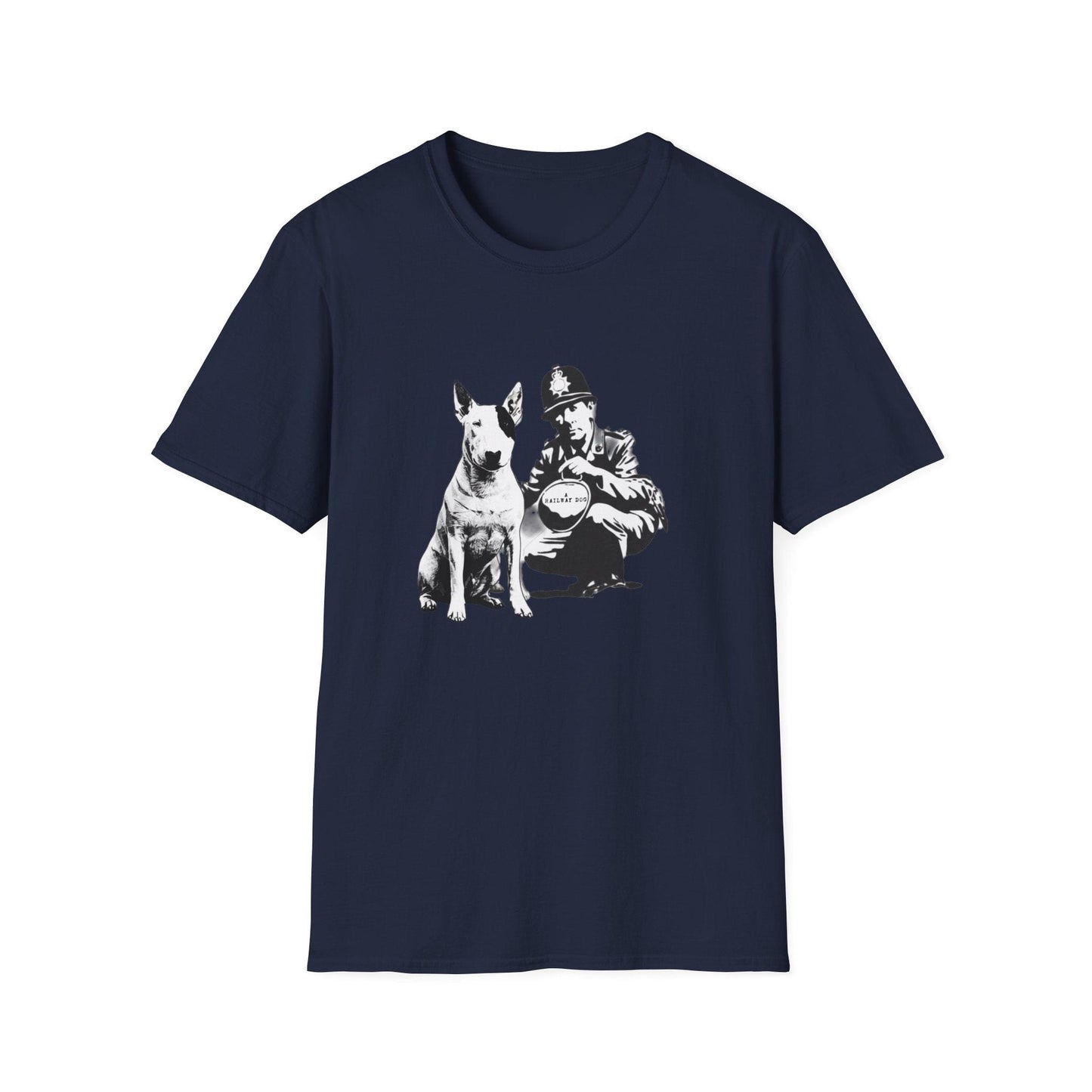 Loyal Mate Dog & Officer Graphic T-Shirt | Vintage Black Dog Lover Tee - That Should Be on a T-Shirt